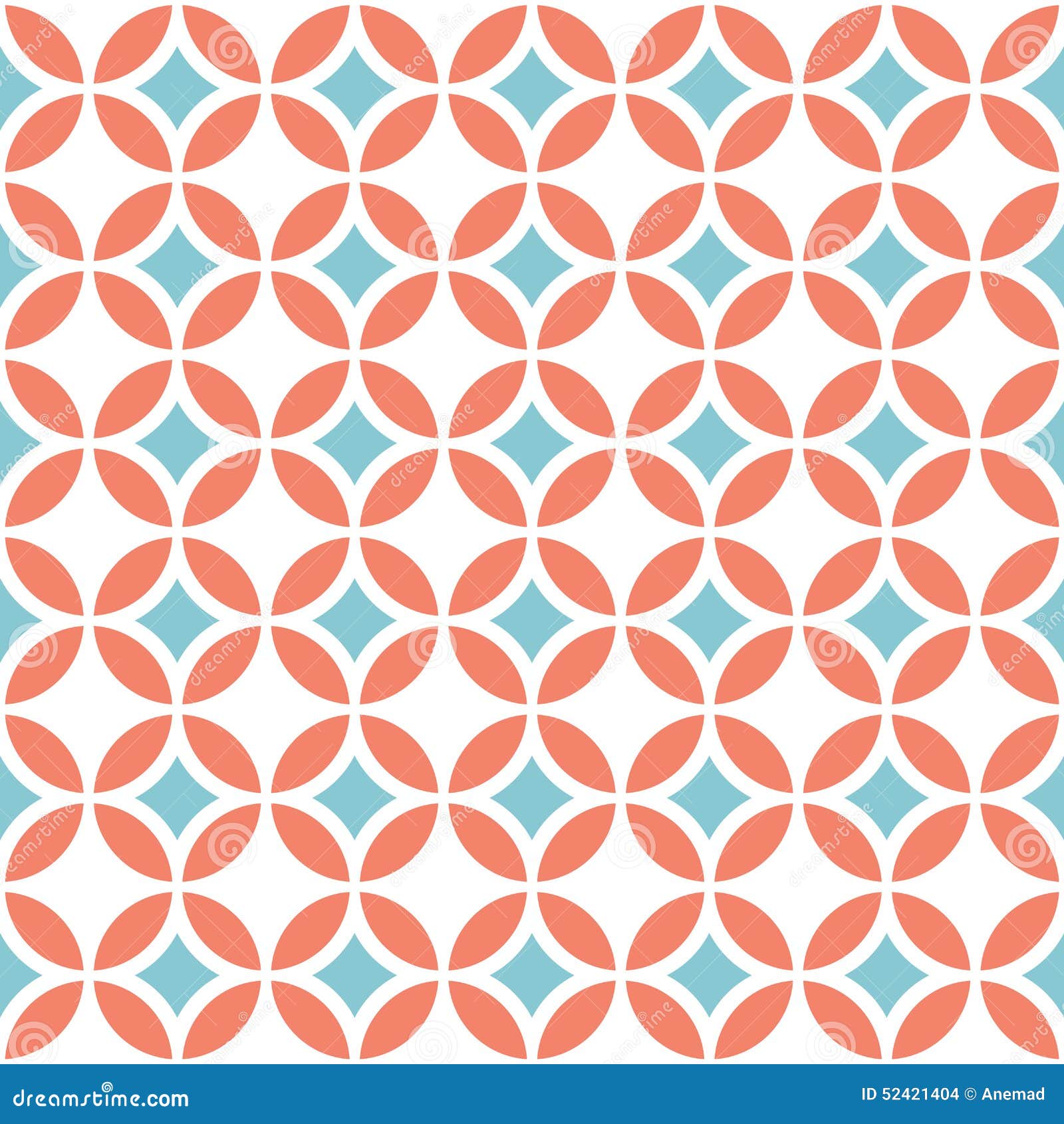 Retro Geometric Seamless Pattern Stock Vector Illustration Of Blue