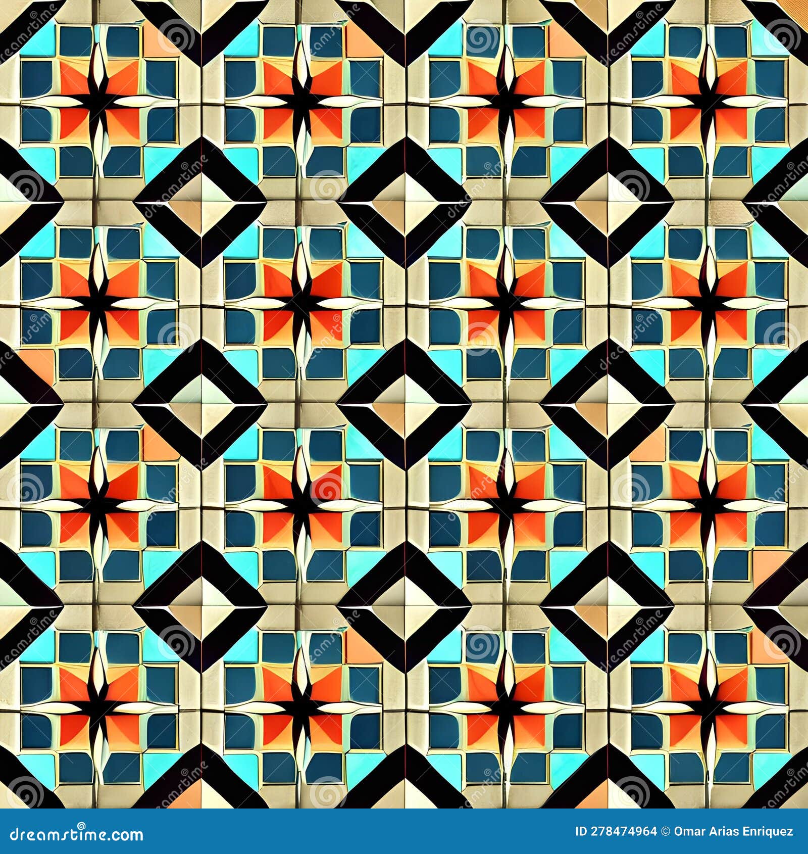 454 retro geometric tiles: a retro and vintage-inspired background featuring retro geometric tiles in retro colors that evoke a