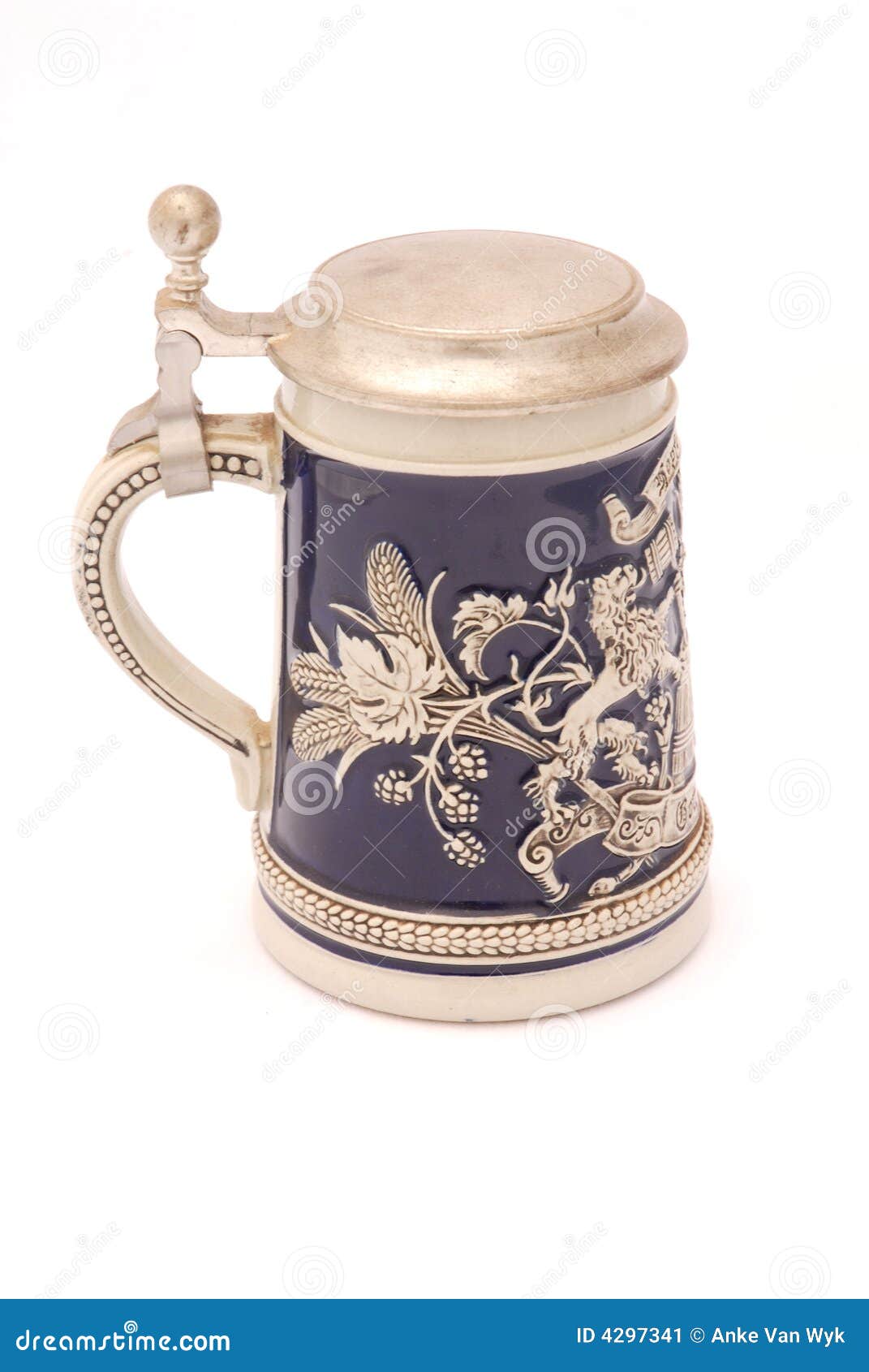 beer mug on white