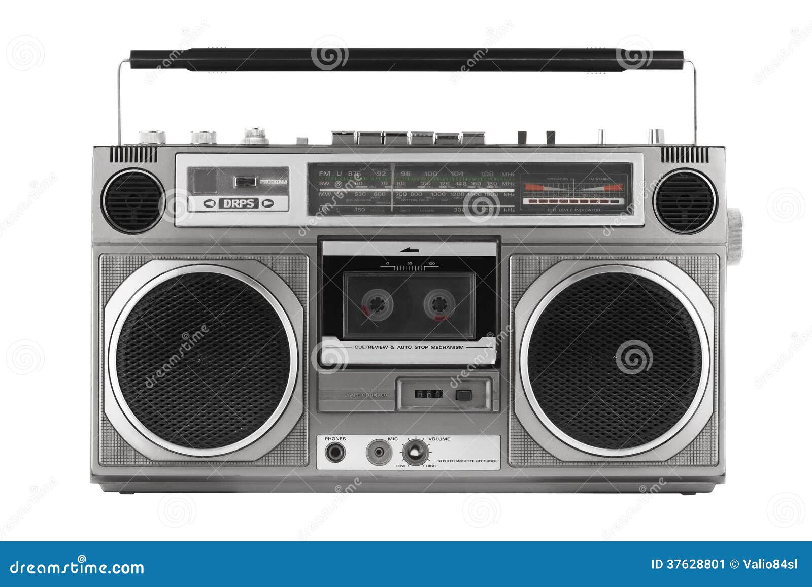 Retro Ghetto Blaster, Isolated on White with Clipping Path Stock Image Image of path, tape