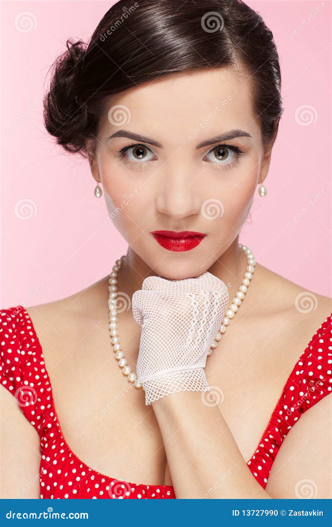 Retro girl stock photo. Image of white, beauty, expression 13727990