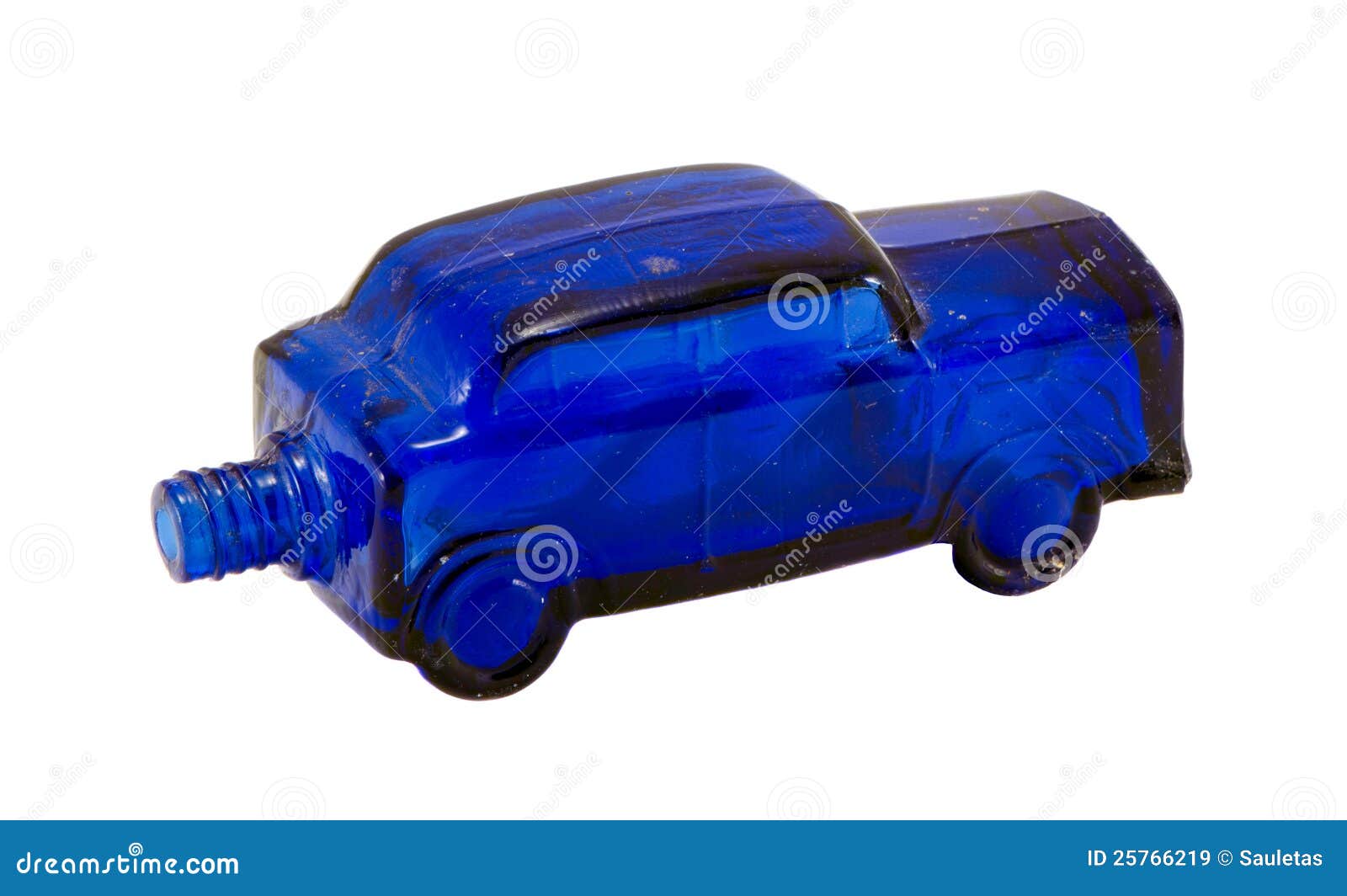 Retro Glass Alcohol Bottle Car Isolated on White Stock Image Image of