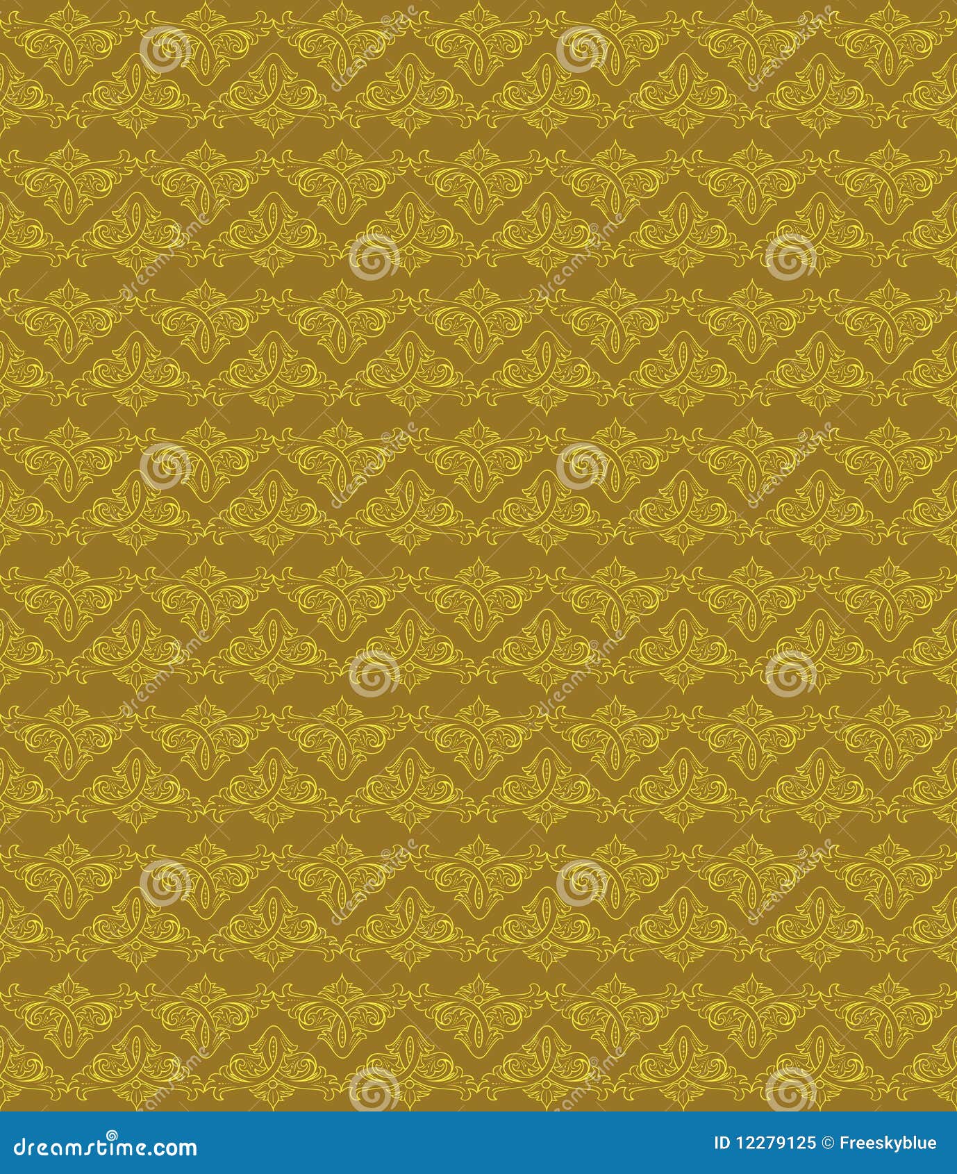 Retro Gold Wallpaper RoyaltyFree Stock Photography