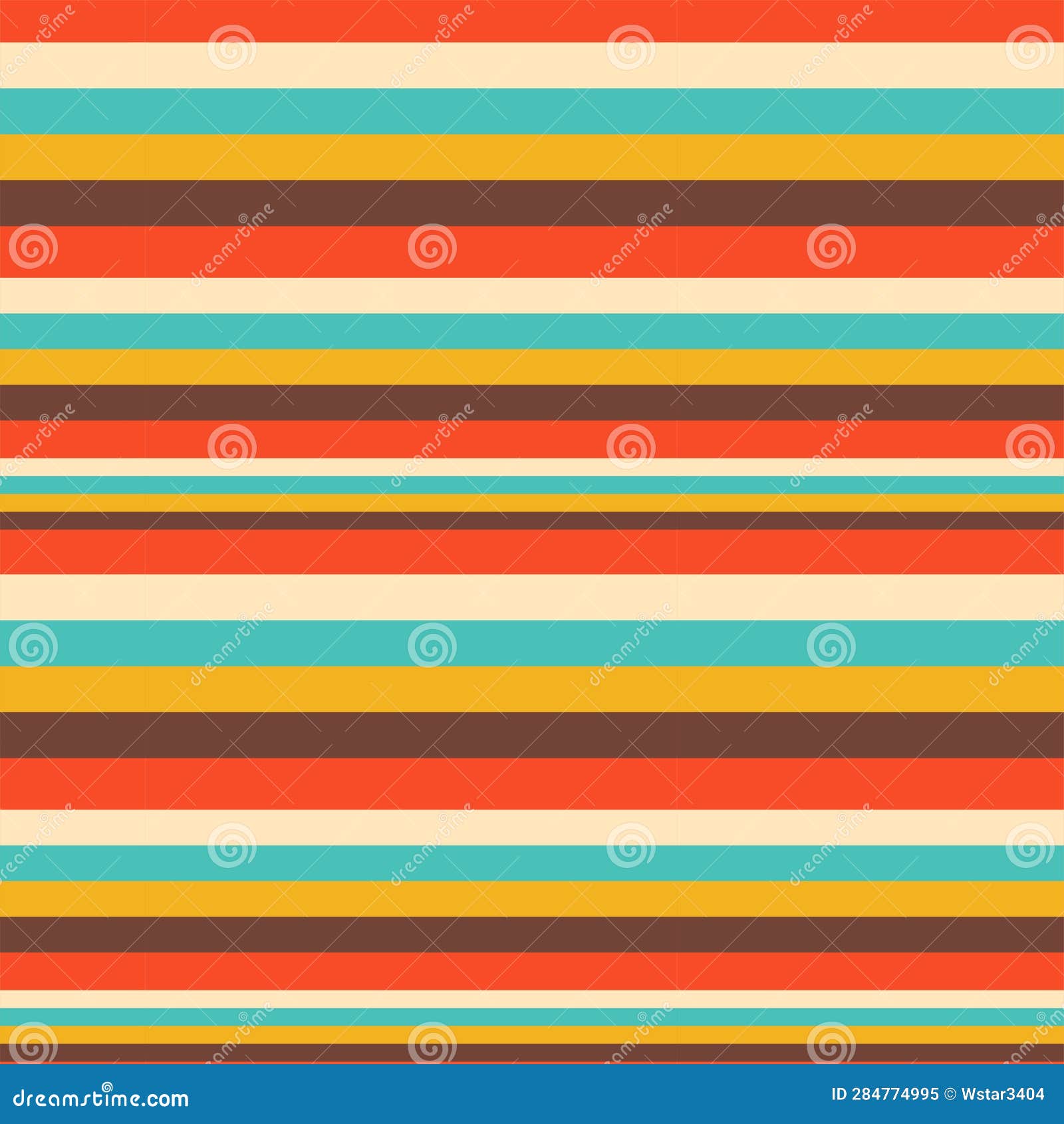 Retro Groovy Horizontal Stripes Background Stock Vector Illustration