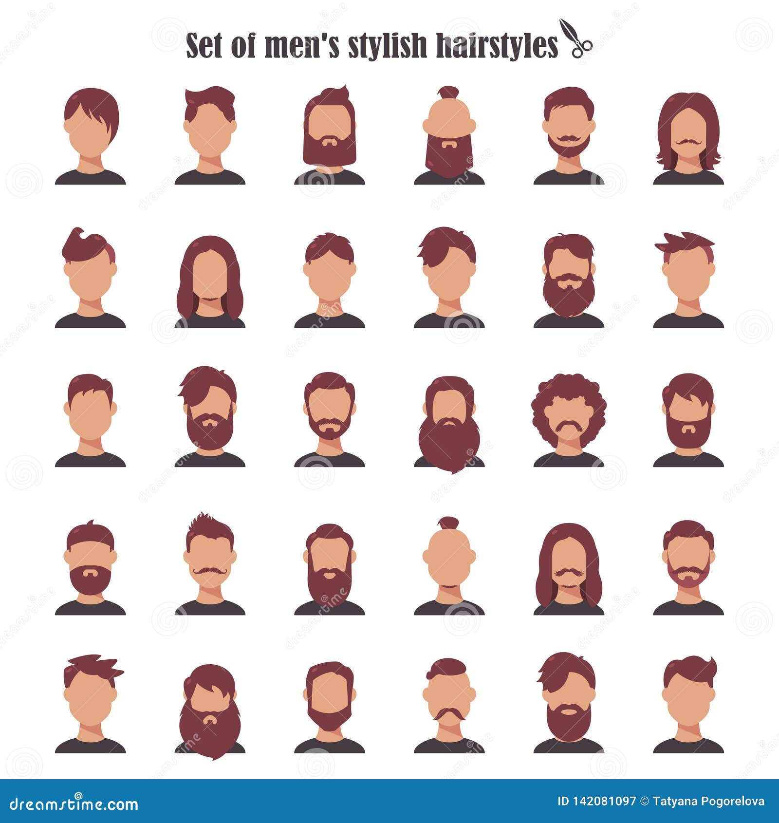 Retro Hairstyle Men. Male Retro Hair. Mohawk Hair, Hairstyles Dating Rock,  Hairdo, Skinhead Stock Vector - Illustration of icon, beard: 142081097