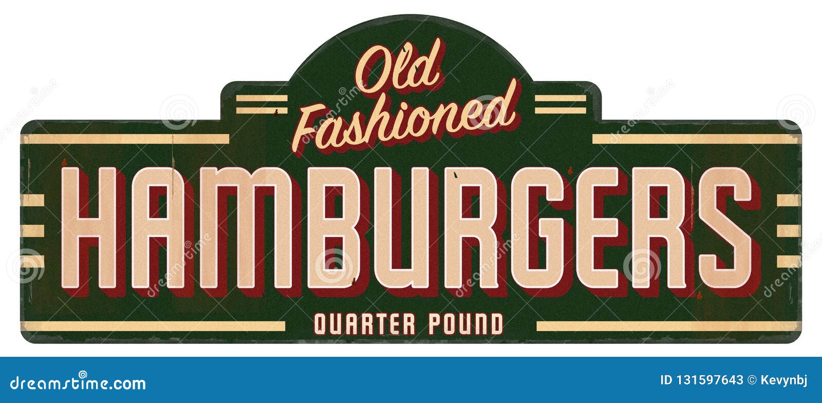 retro hamburger sign old fashioned quarter pounder