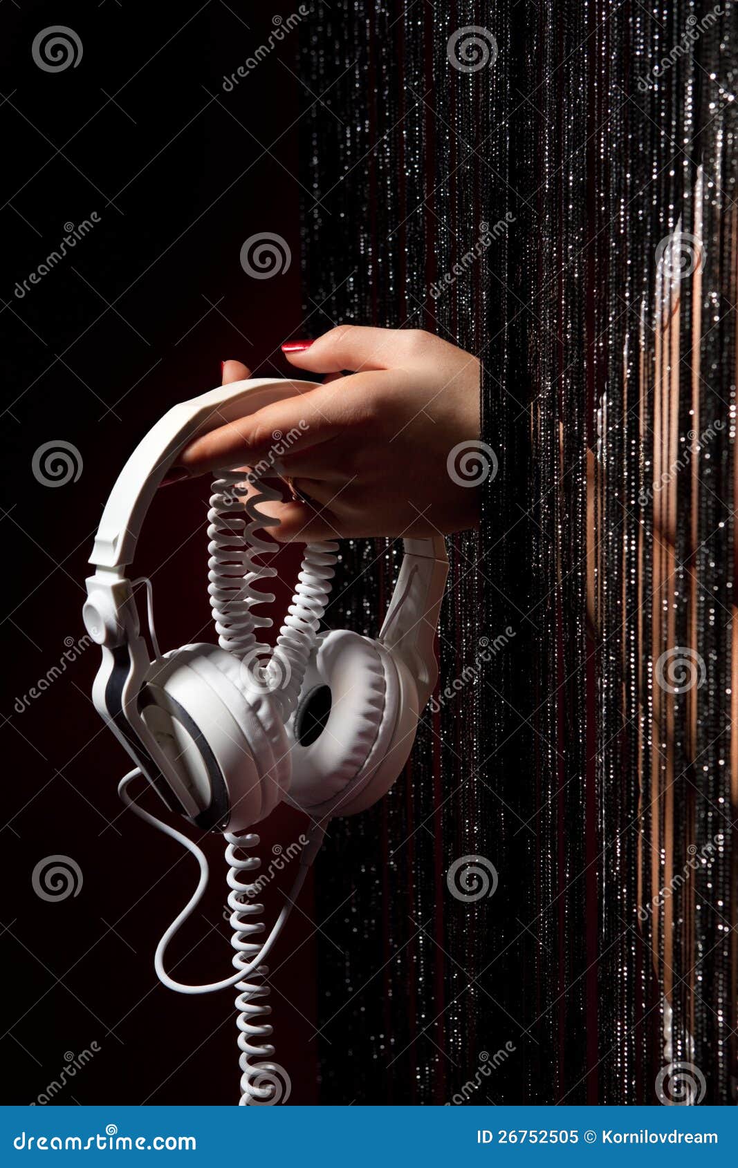 Retro headphones stock image. Image of music, headphones 26752505