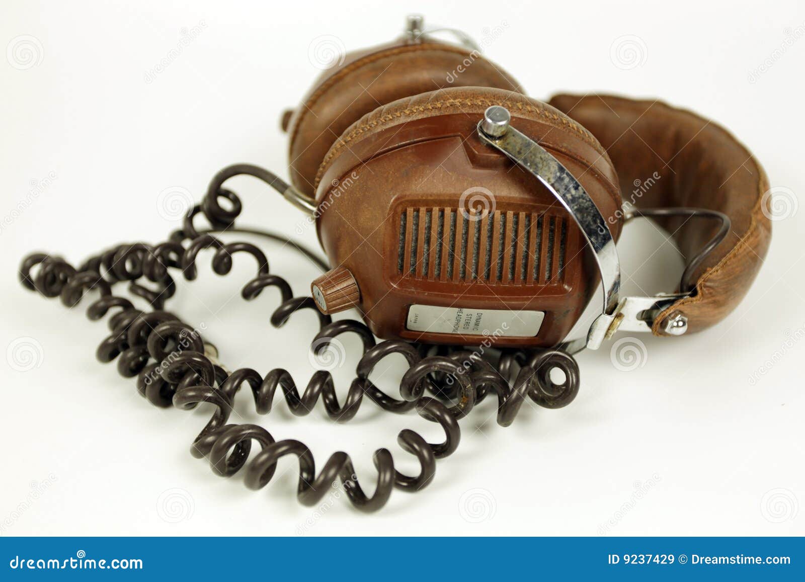 Retro headphones stock image. Image of headphones, volume 9237429