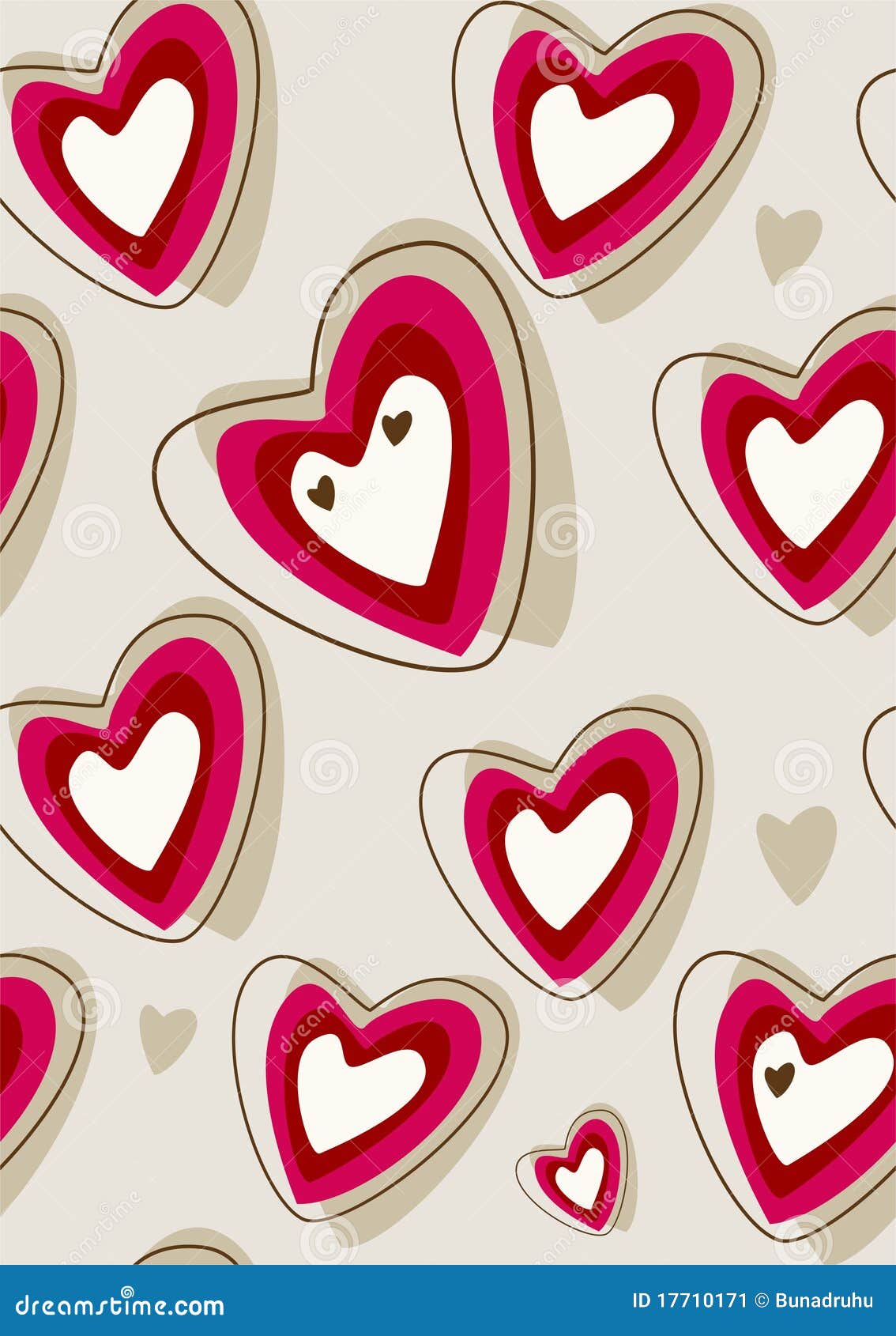 Retro heart background stock vector. Illustration of draw 17710171