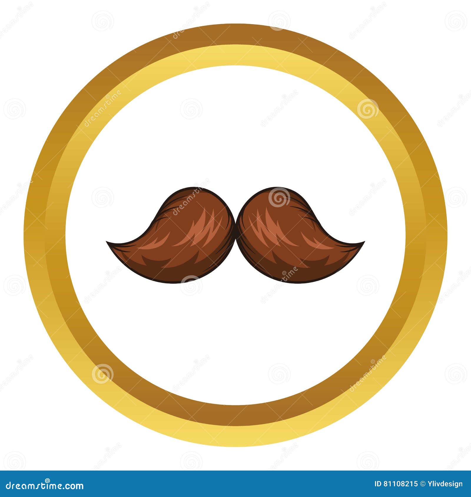 Retro Hipster Mustache Vector Icon, Cartoon Style Stock Vector ...