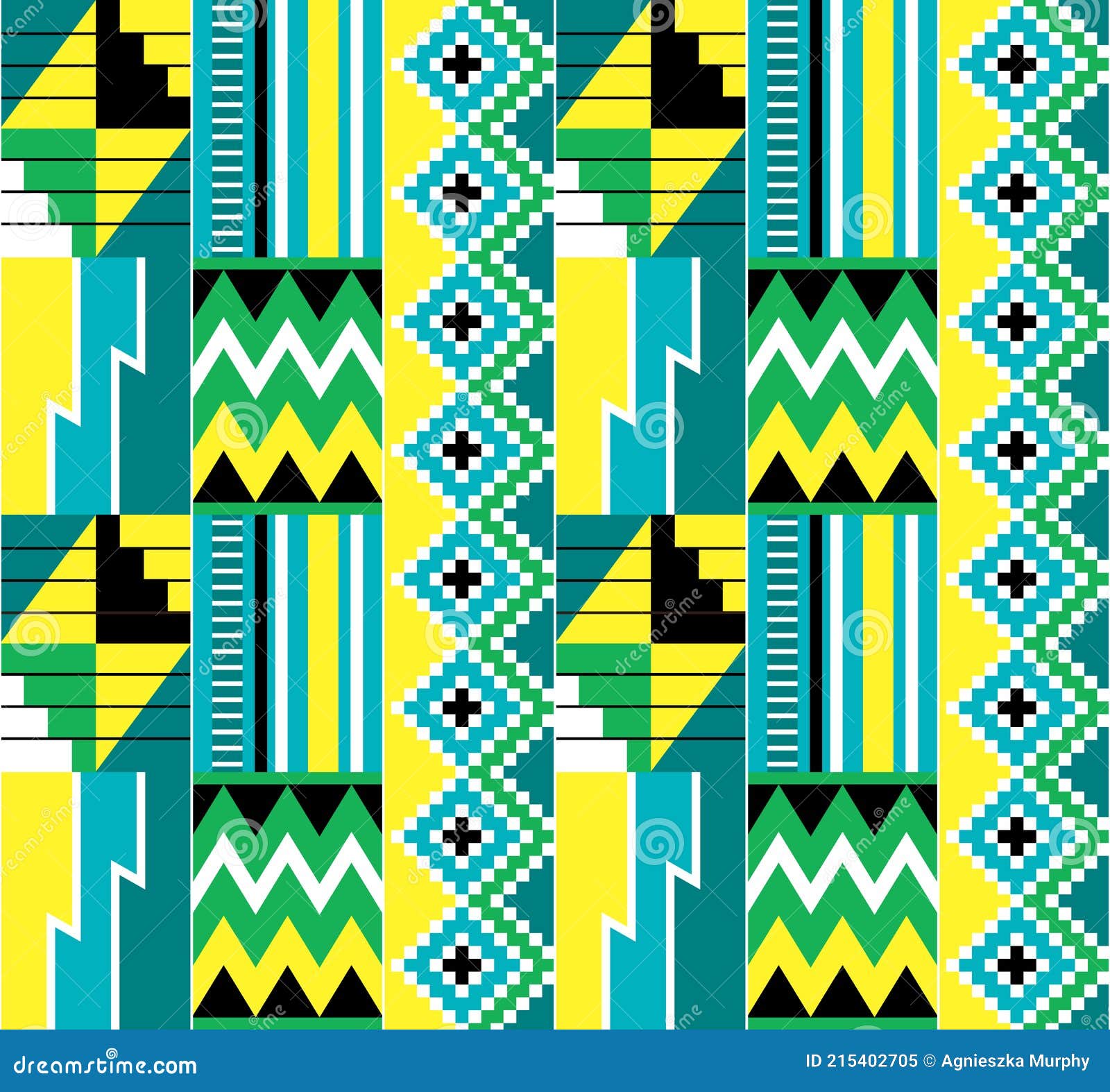African Tribal Kente Cloth Style Vector Seamless Textile Pattern,  Traditional Geometric Nwentoma Design from Ghana Stock Vector -  Illustration of seamless, ghana: 215402705