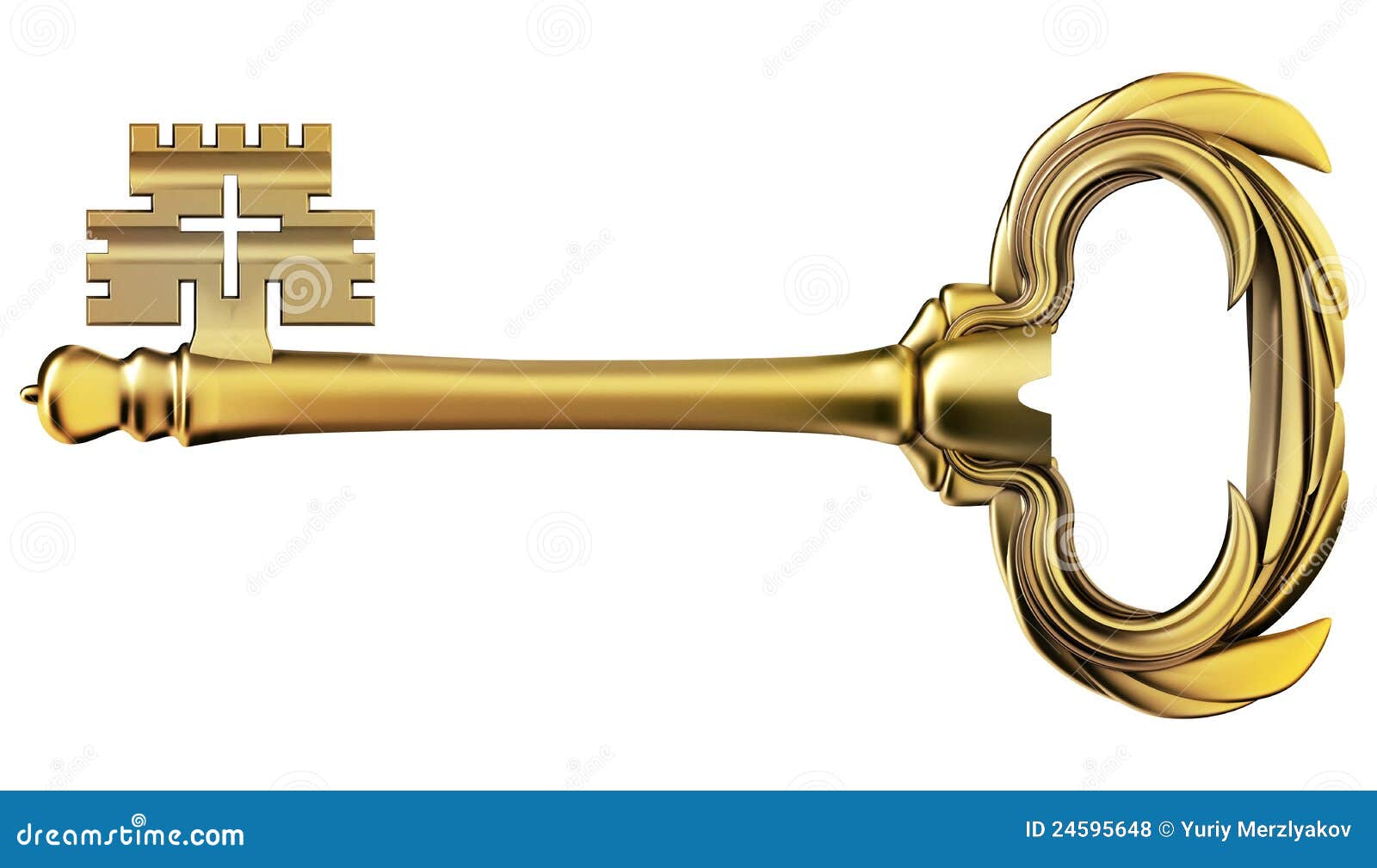 Retro Key Of Gold Color Stock Illustration Illustration Of Metal 24595648