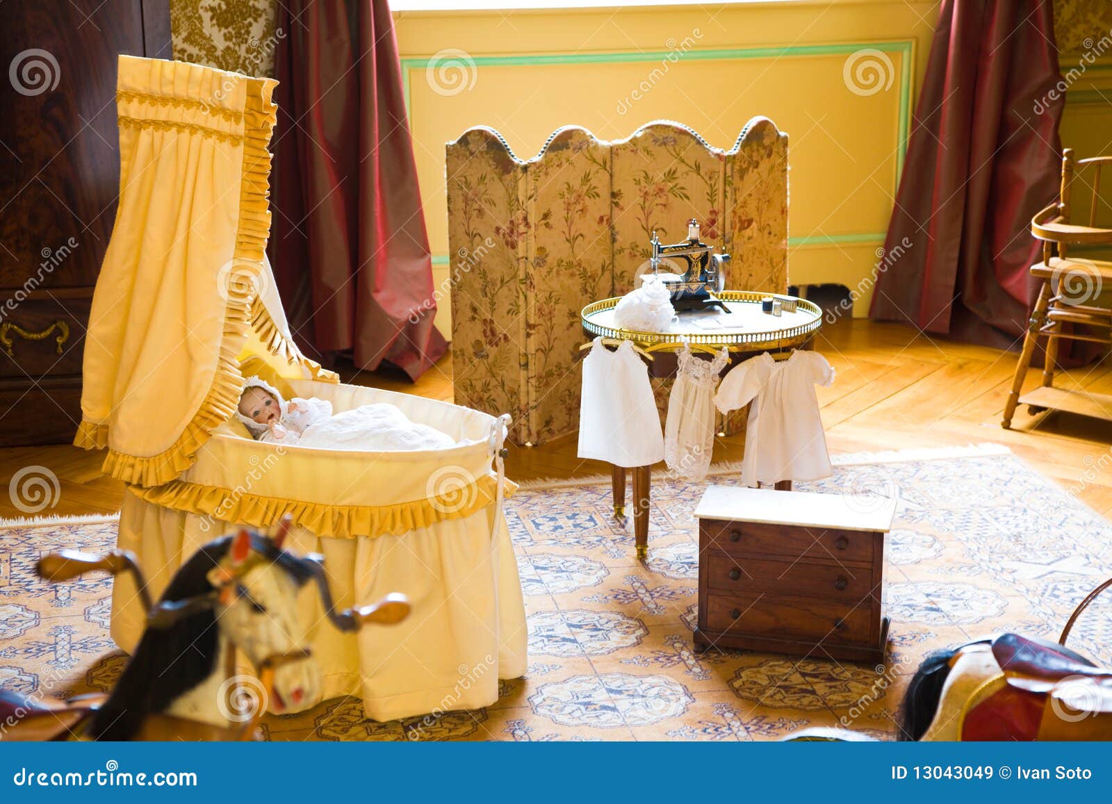 Retro Kids room stock image. Image of tower, built, cradle 13043049