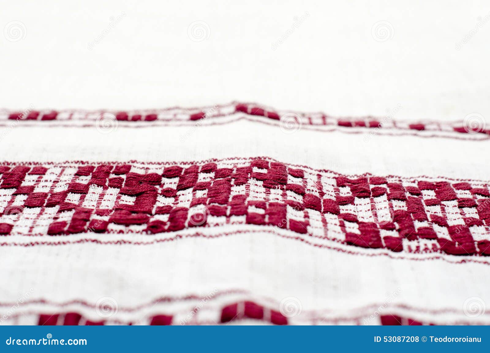Retro Kitchen Towel Stock Photo Image Of Burgundy Texture 53087208