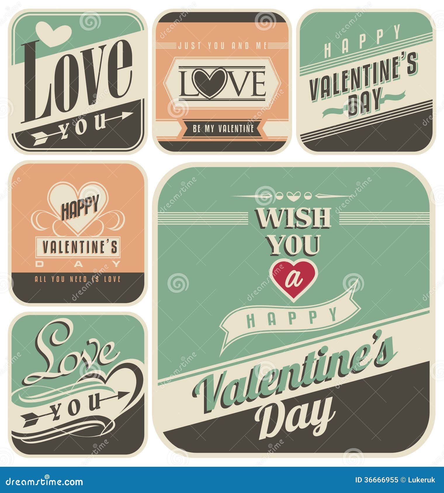 Retro Labels For Valentines Day Royalty Free Stock Photo - Image: 366669551325 x 1300