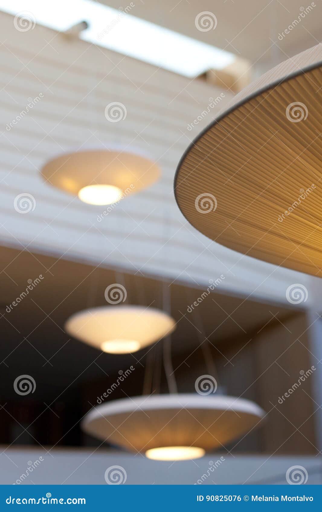 retro lamps on the ceiling