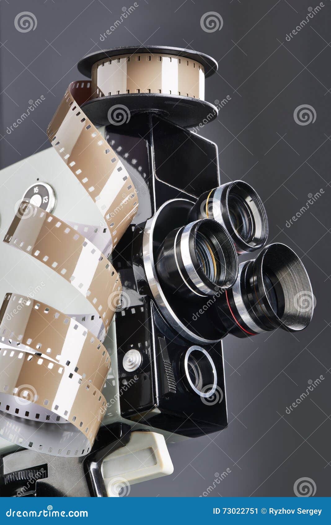 Retro Mechanical Movie Camera and Reel Film Stock Image - Image of lens,  mechanical: 73022751