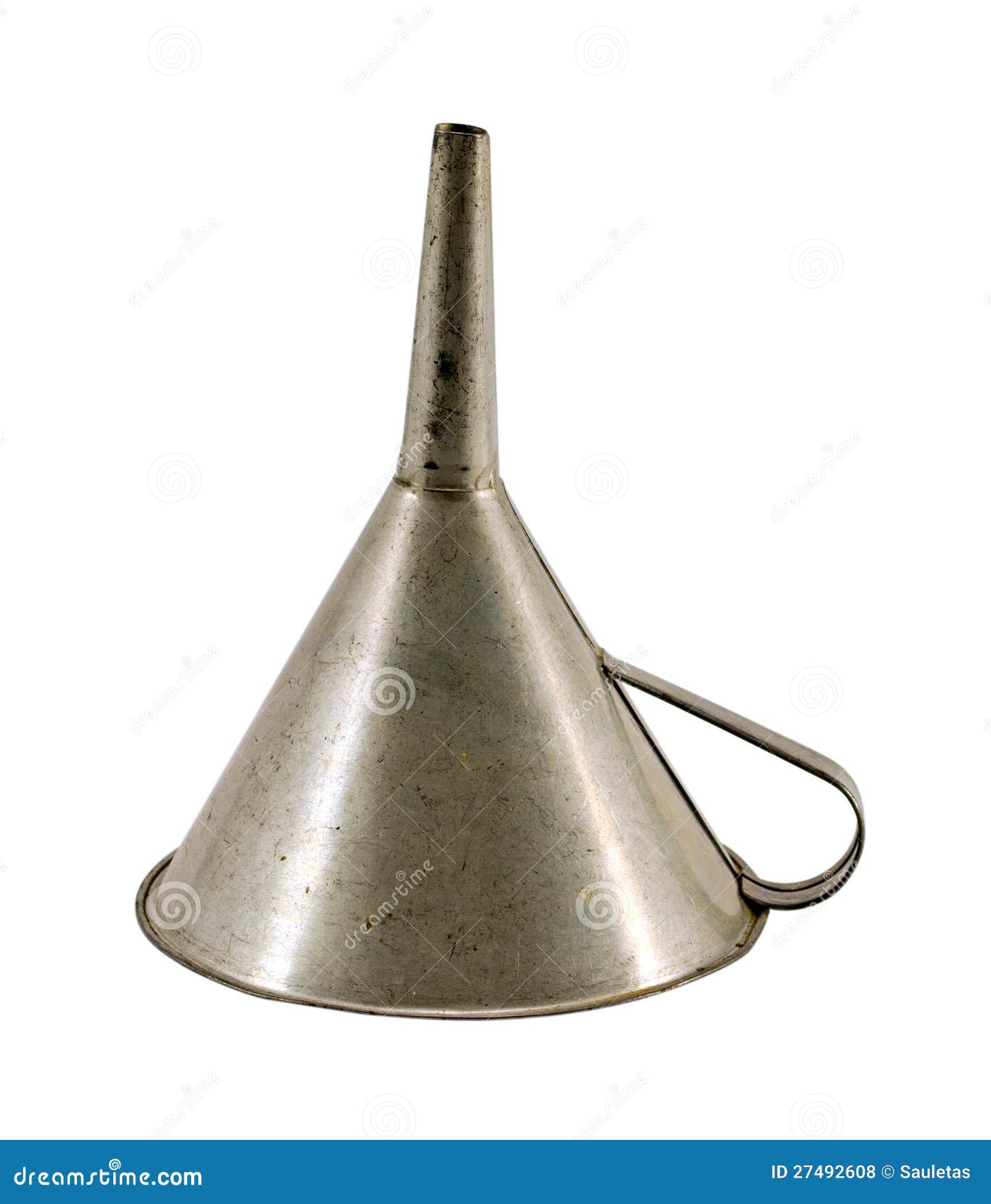 Retro Metal Funnel Hopper Tool Isolated on White Stock Photo Image of