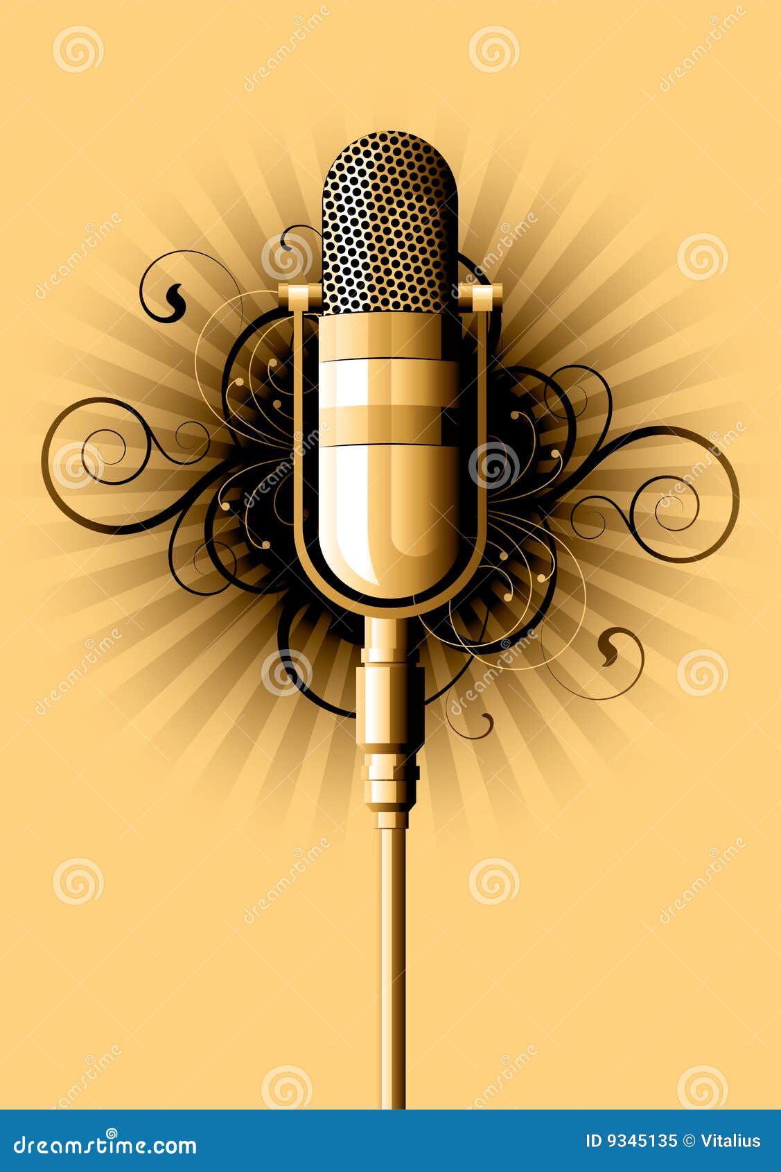 Retro Microphone Royalty Free Stock Photo Image 9345135