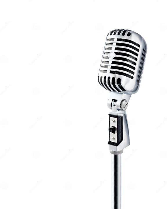 Retro Microphone (+clipping Path) Editorial Stock Image Image of