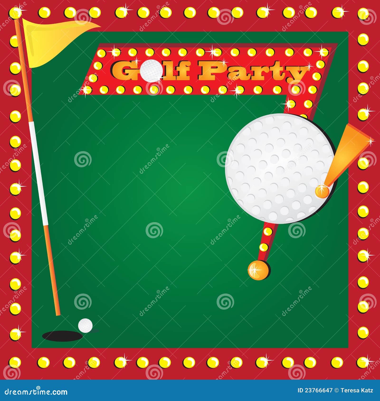 A Nice Illustration For A Golf Tournament Invitation, Poster, Golf Flyer,  And More. Royalty Free SVG, Cliparts, Vectors, and Stock Illustration.  Image 21012868.