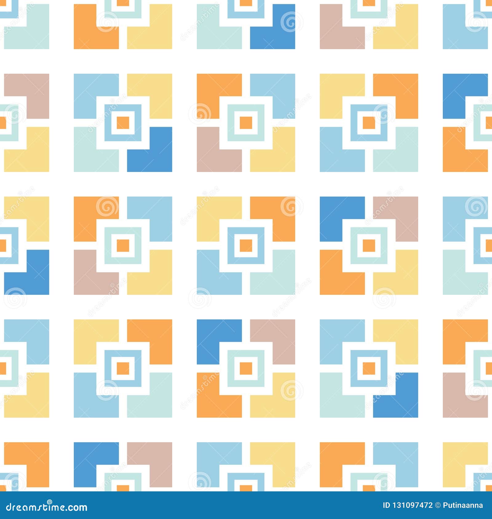 retro mosaics tiles  seamless pattern. whimsical summer pool geo. abstract mid-century background