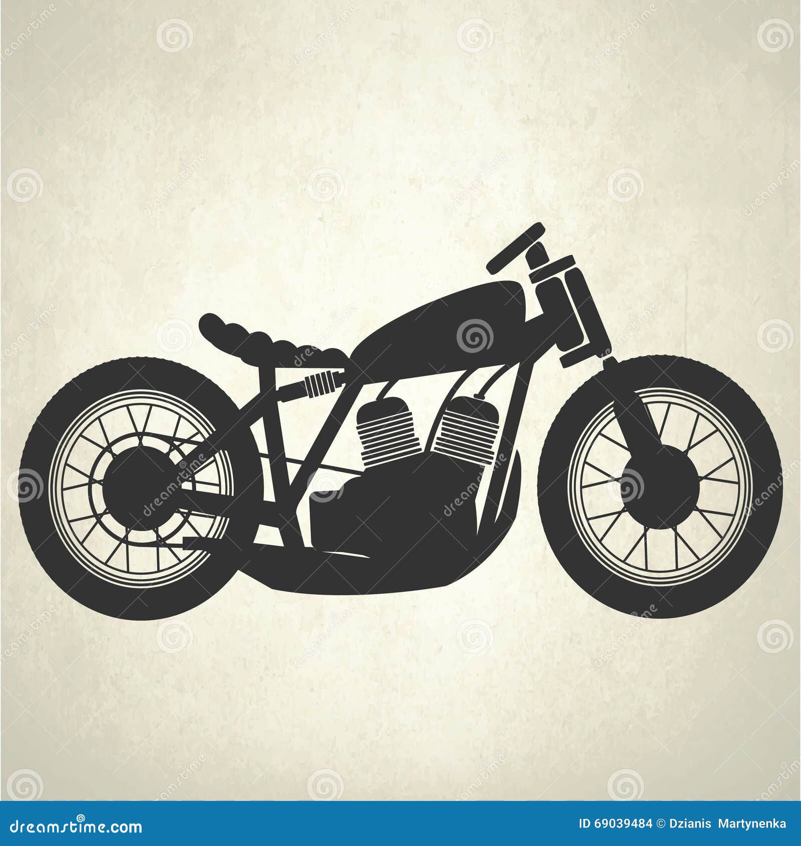 Download Retro Motorcycle, Vintage Motorcycle Stock Vector - Illustration of background, label: 69039484