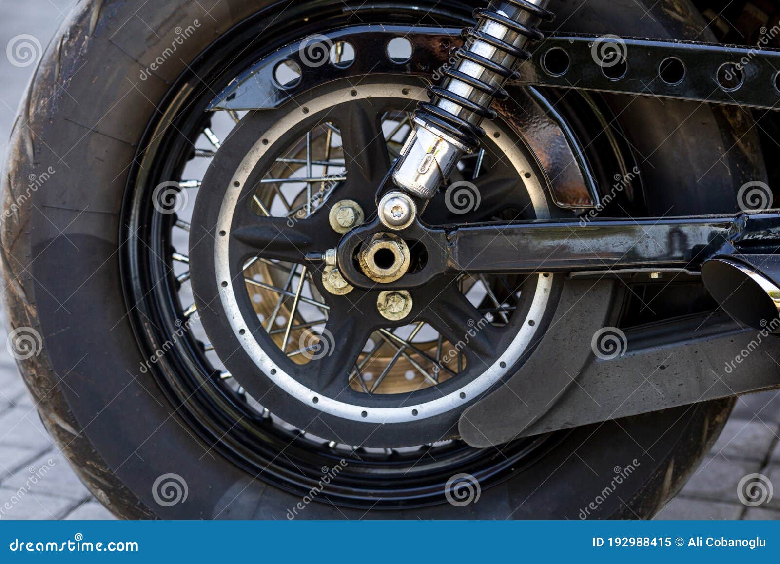 Retro Motorcycle Wheels and Parts Stock Image Image of biker