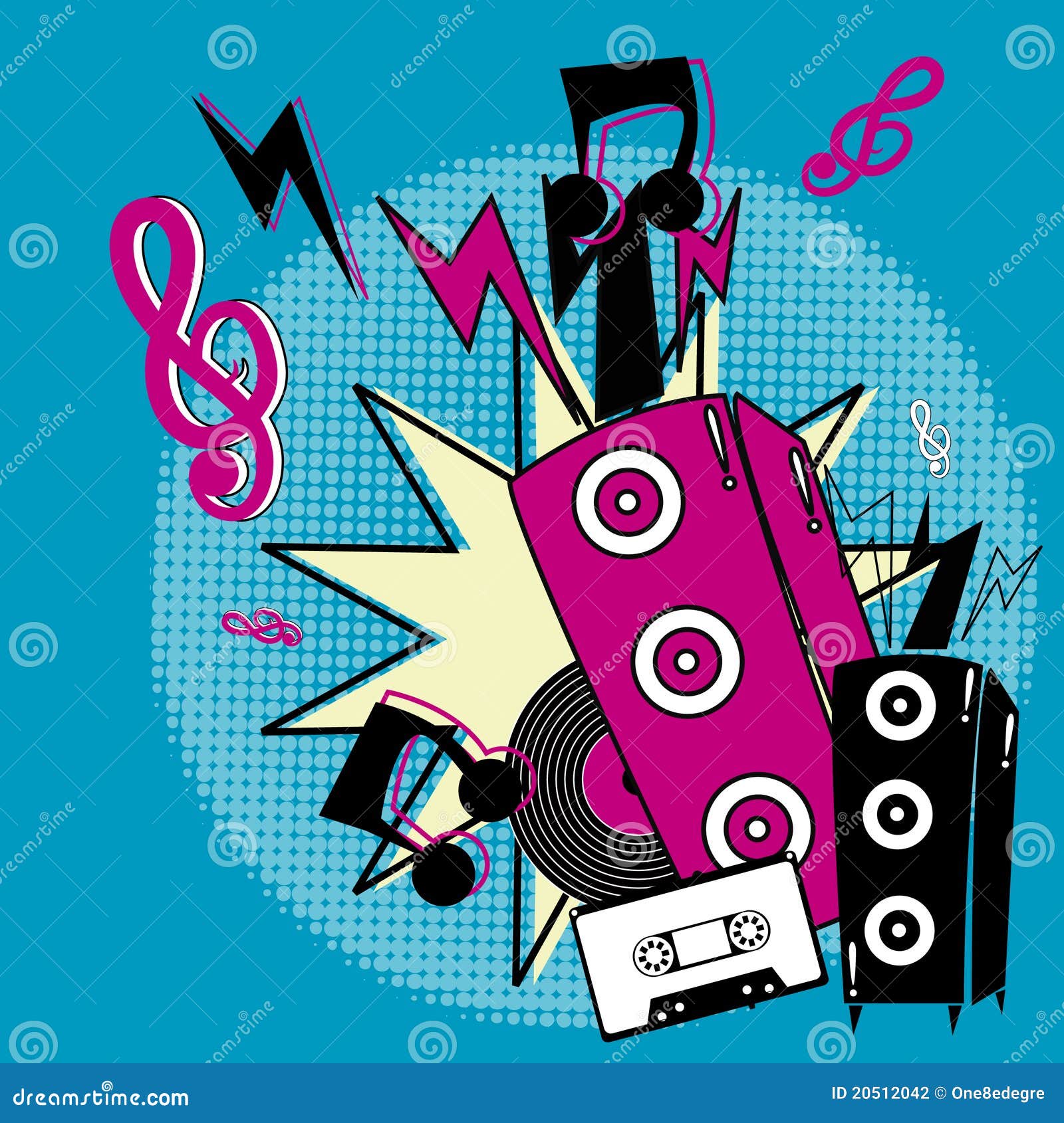 Retro music elements stock vector Illustration of 