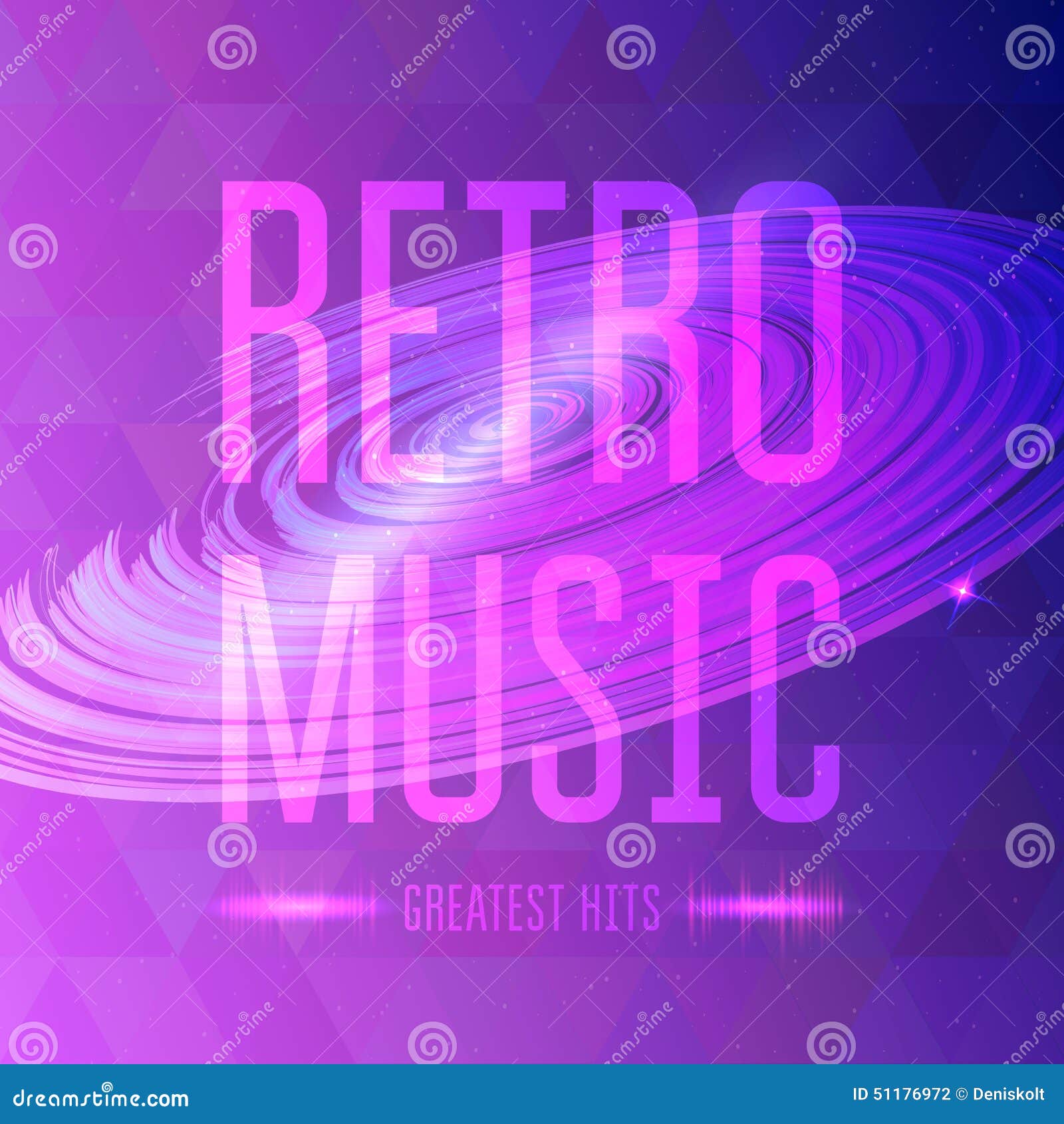 60s 70s Retro Music Party Flyer Stock Vector (Royalty Free