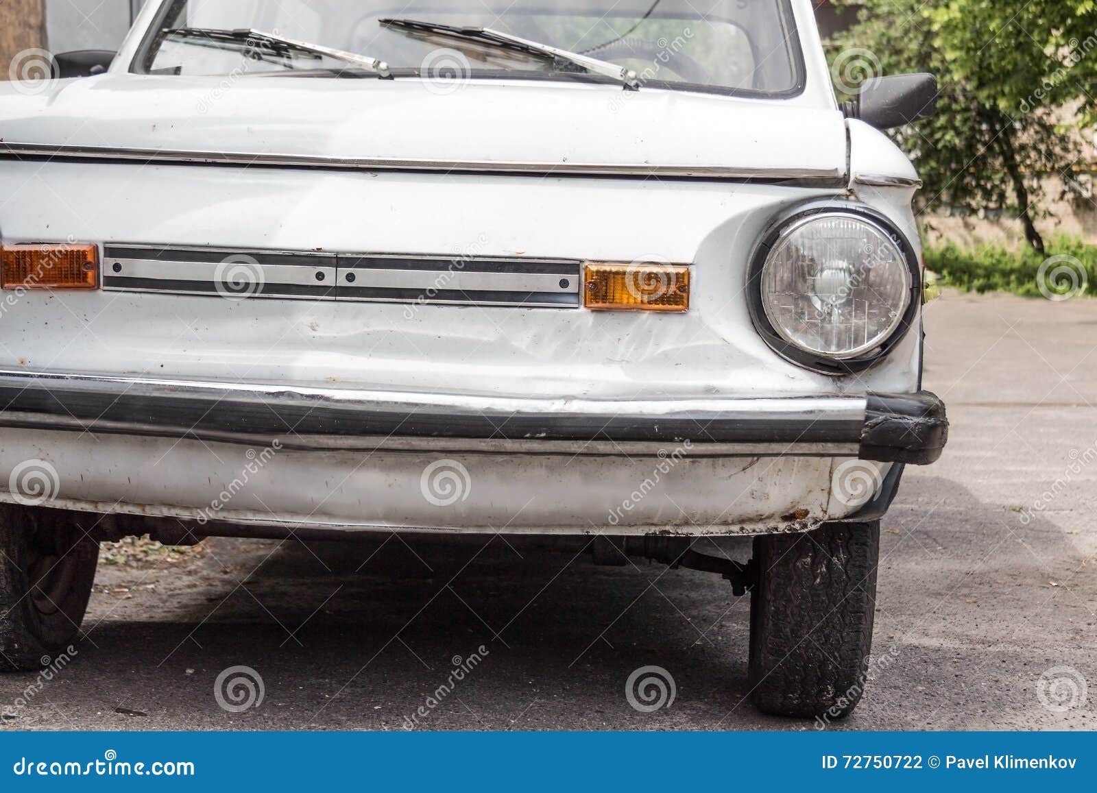 Retro old car bumper stock photo. Image of grunge, traditional 72750722
