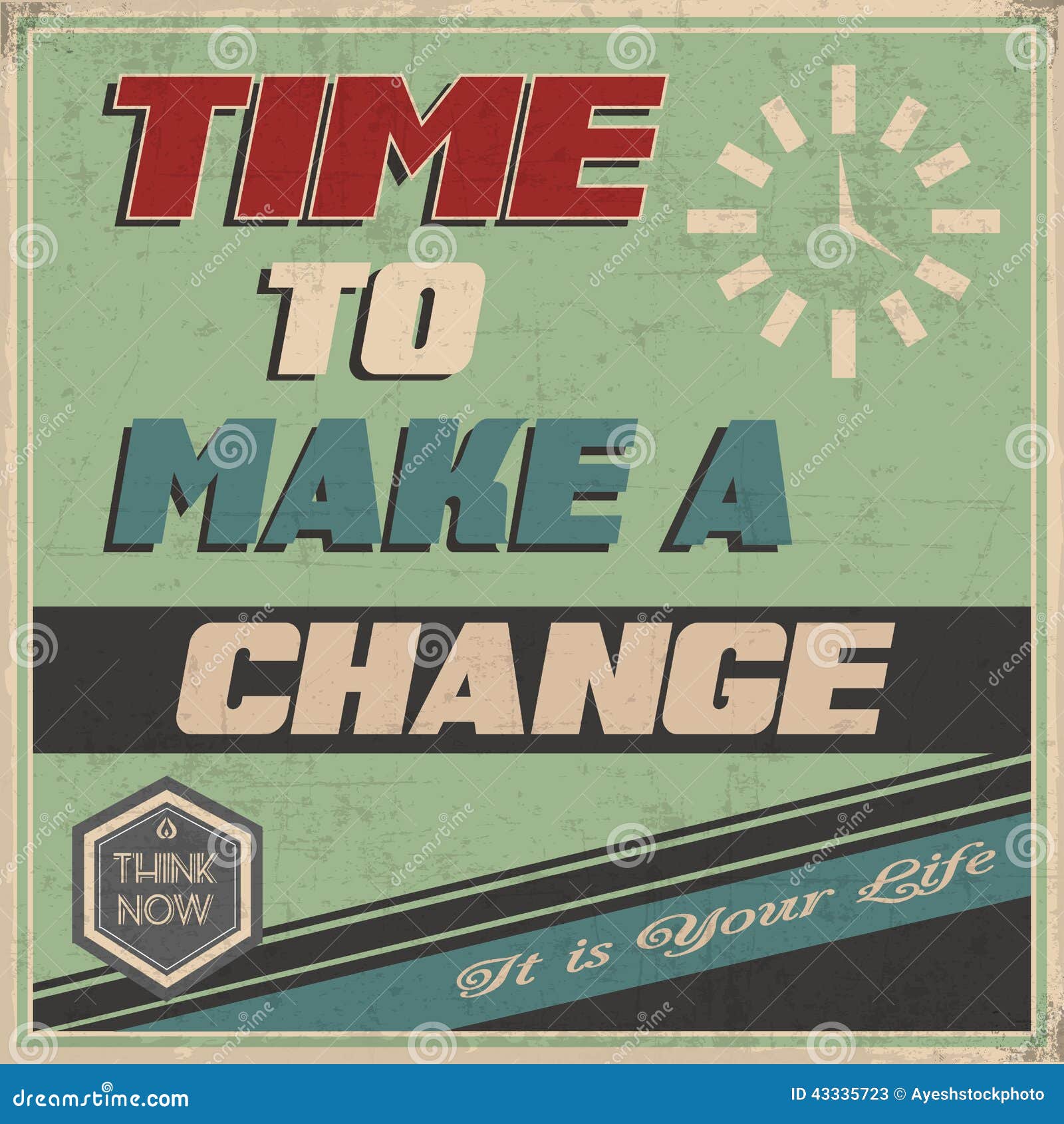 retro old motivation poster