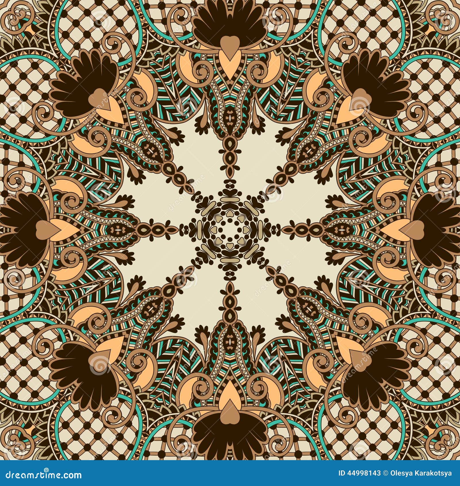 Retro Paisley Seamless Pattern Stock Vector - Illustration of pattern ...