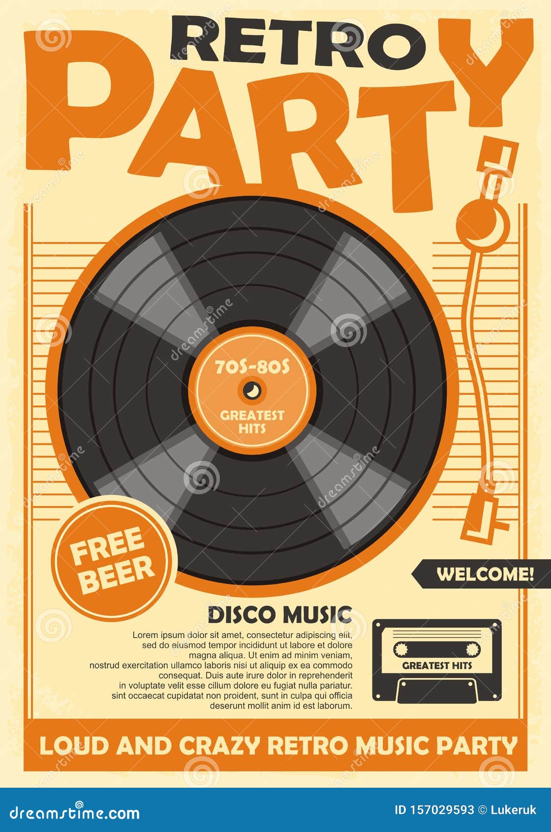 Retro Party Flyer Template