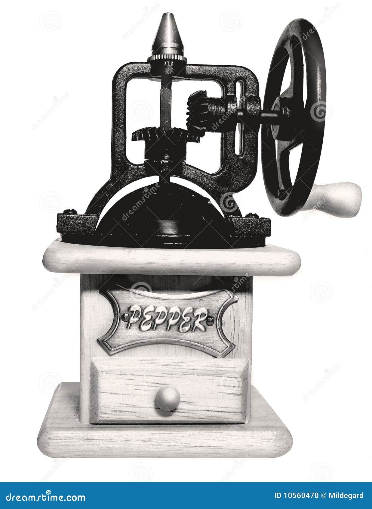Retro pepper grinder stock photo. Image of spice, pepper 10560470