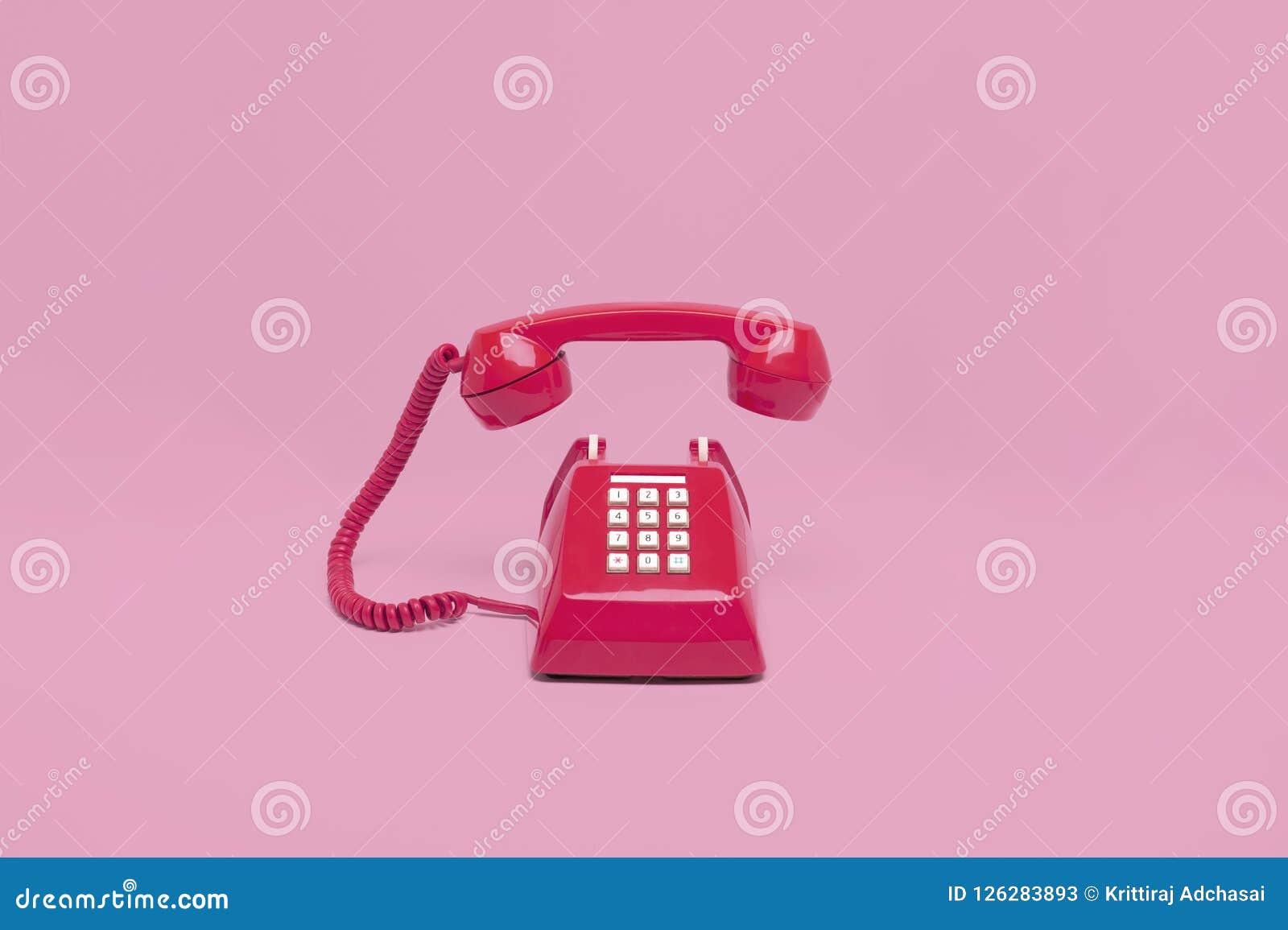 Retro pink telephone stock image. Image of business - 126283893