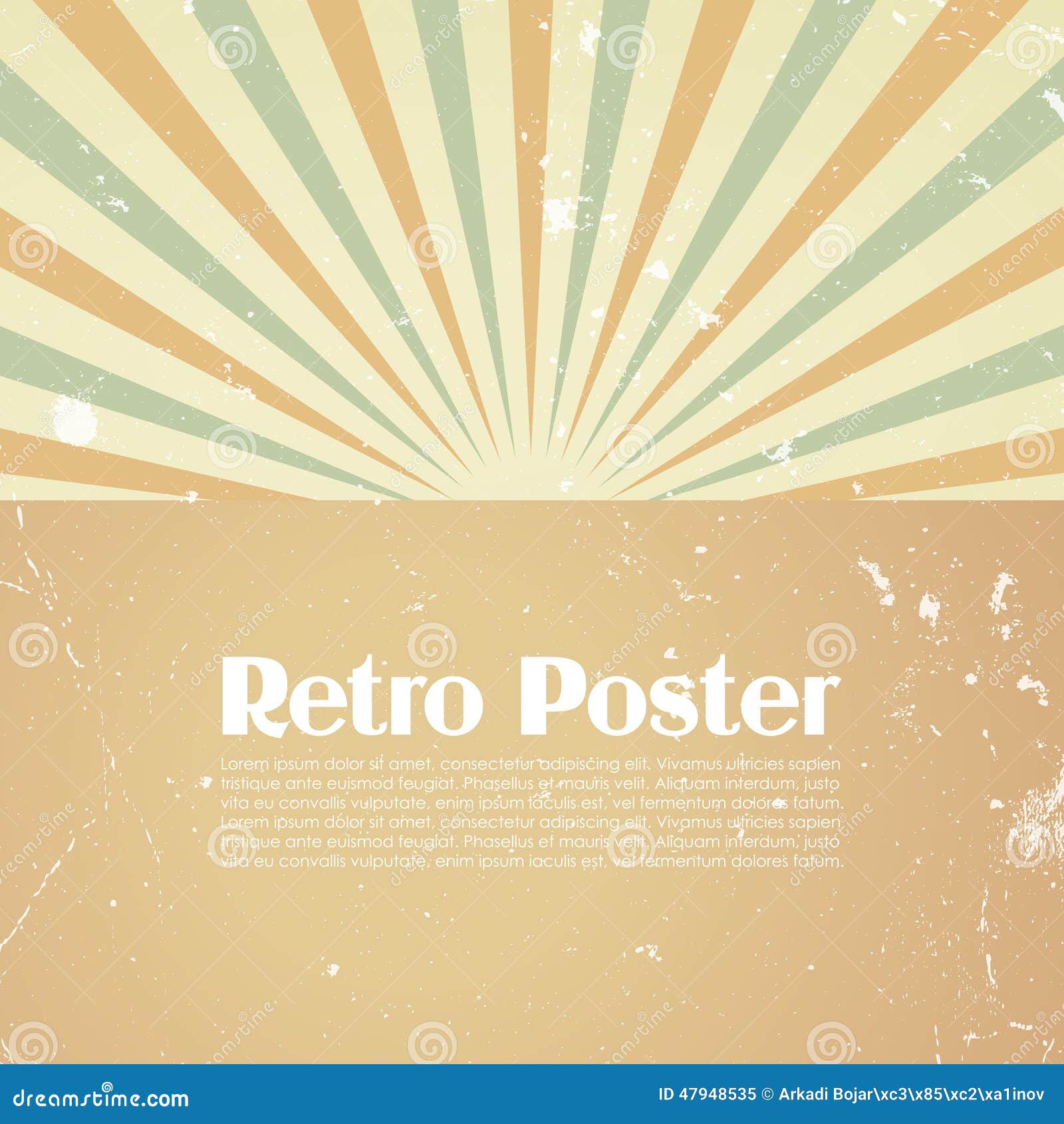 Retro poster template stock vector. Illustration of page - 47948535