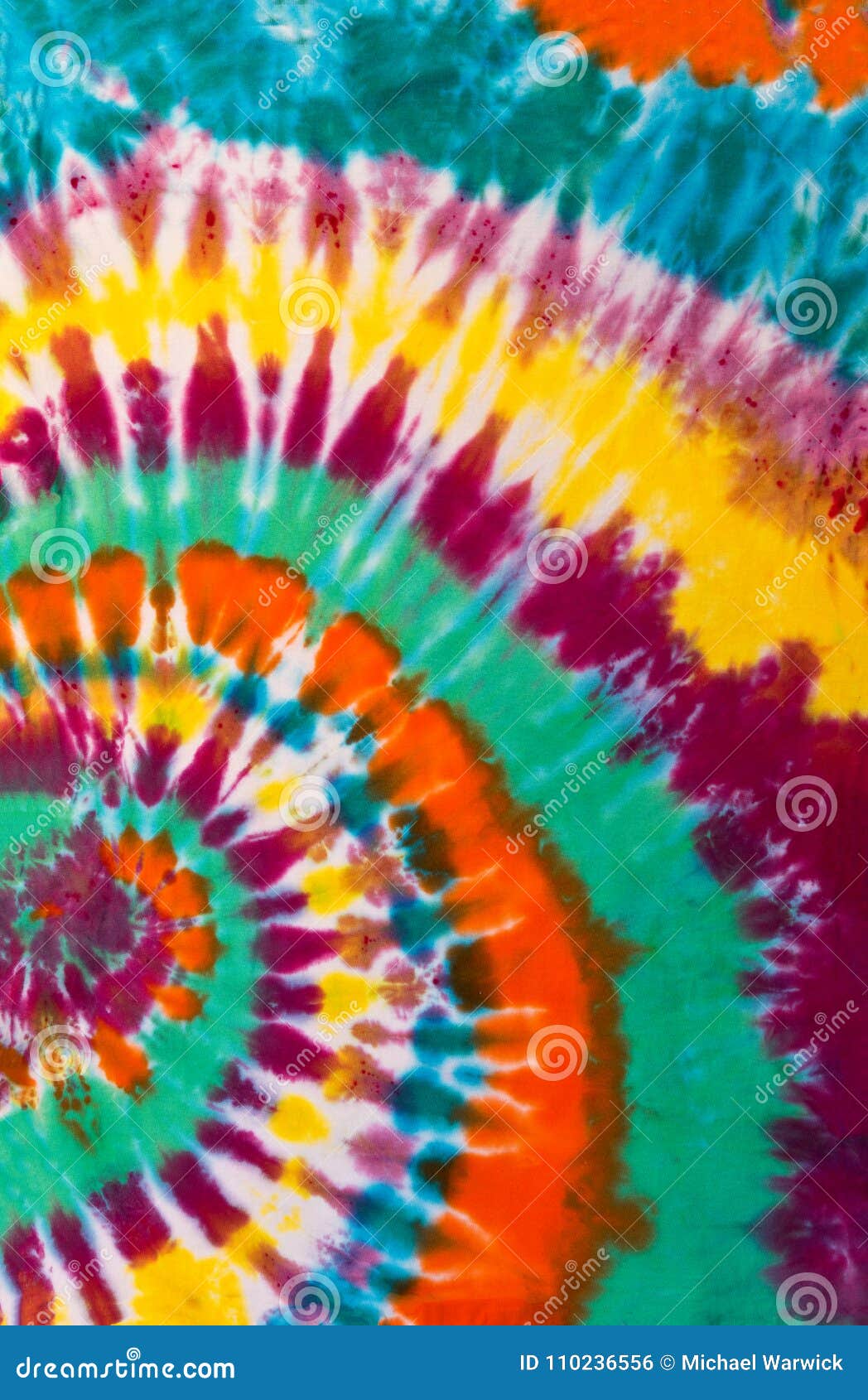 Colorful Tie Dye Swirl Spiral Design Pattern Stock Photo - Image 