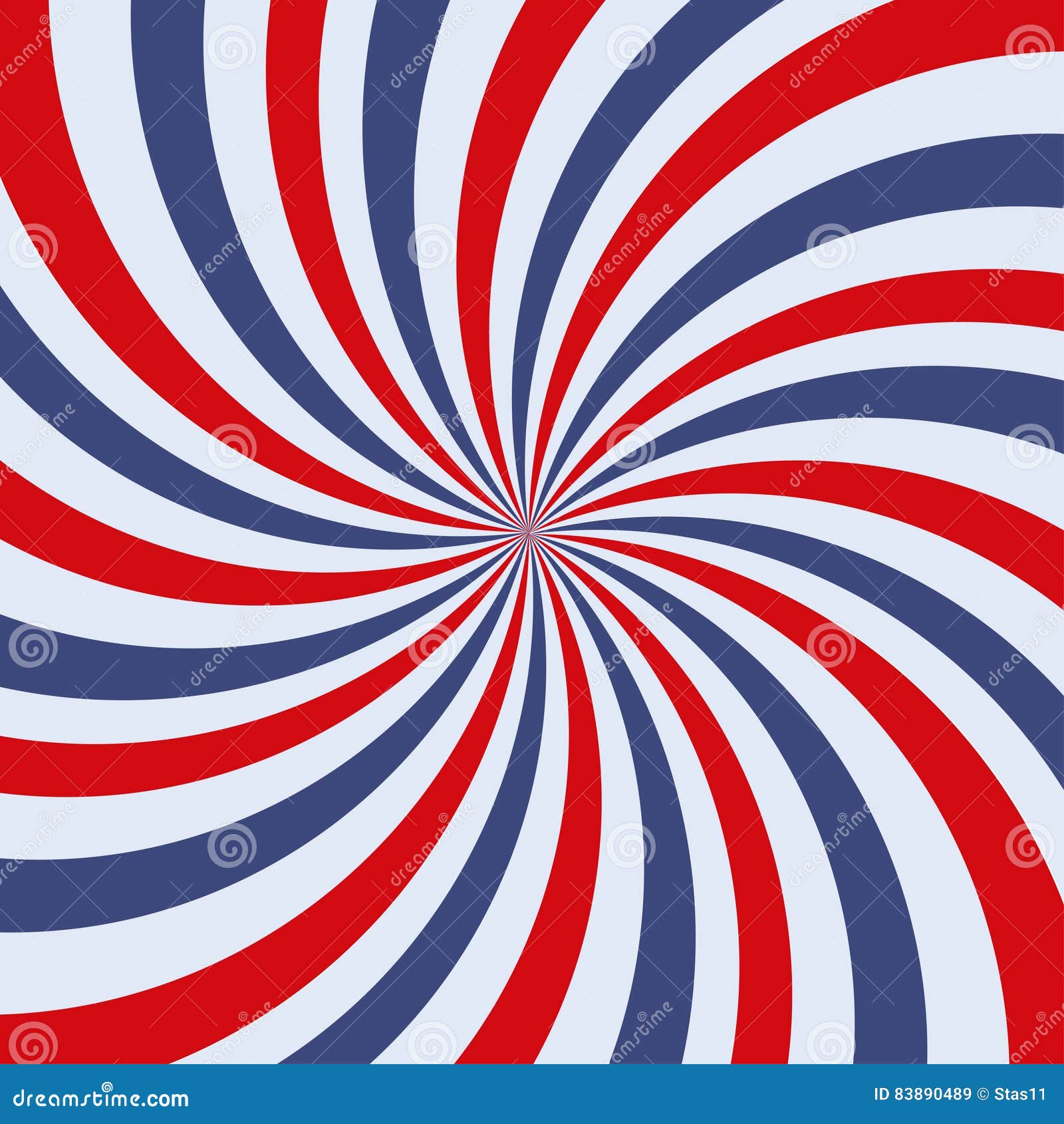 Retro Ray Background Red and Blue Colors. Vector Illustration Stock