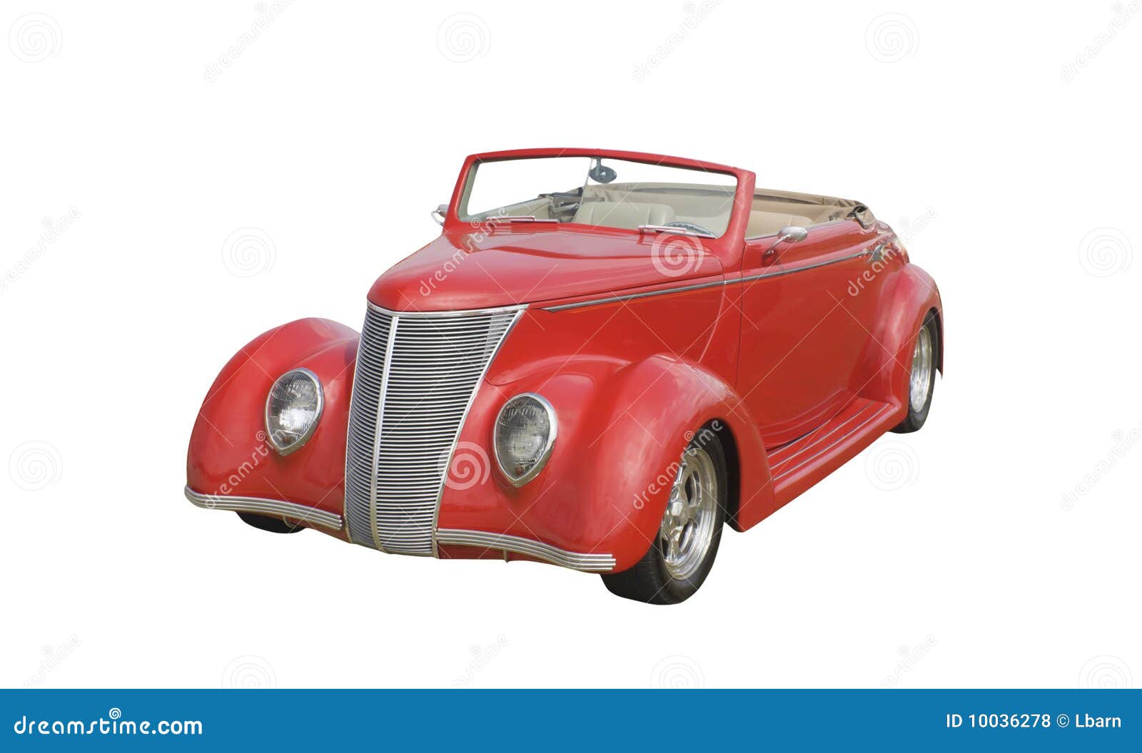 Retro red ragtop coupe stock photo. Image of isolated 10036278