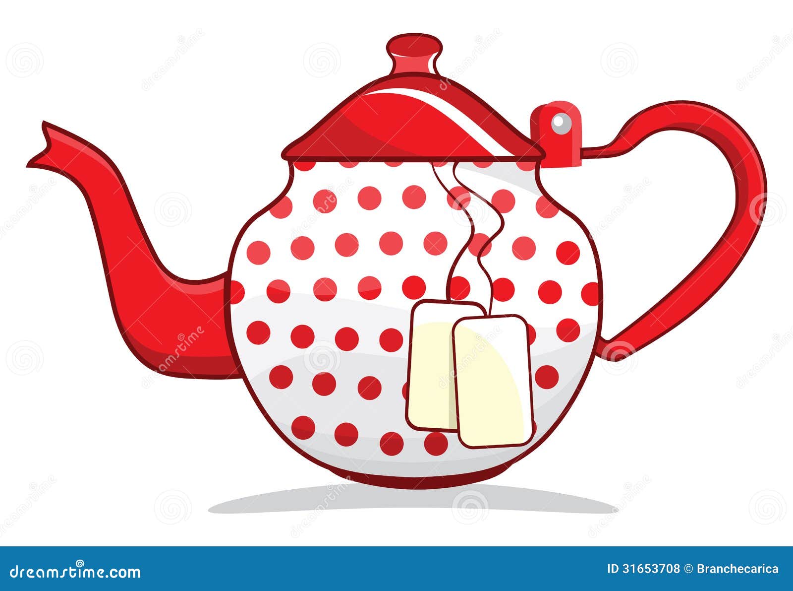 retro red teapot