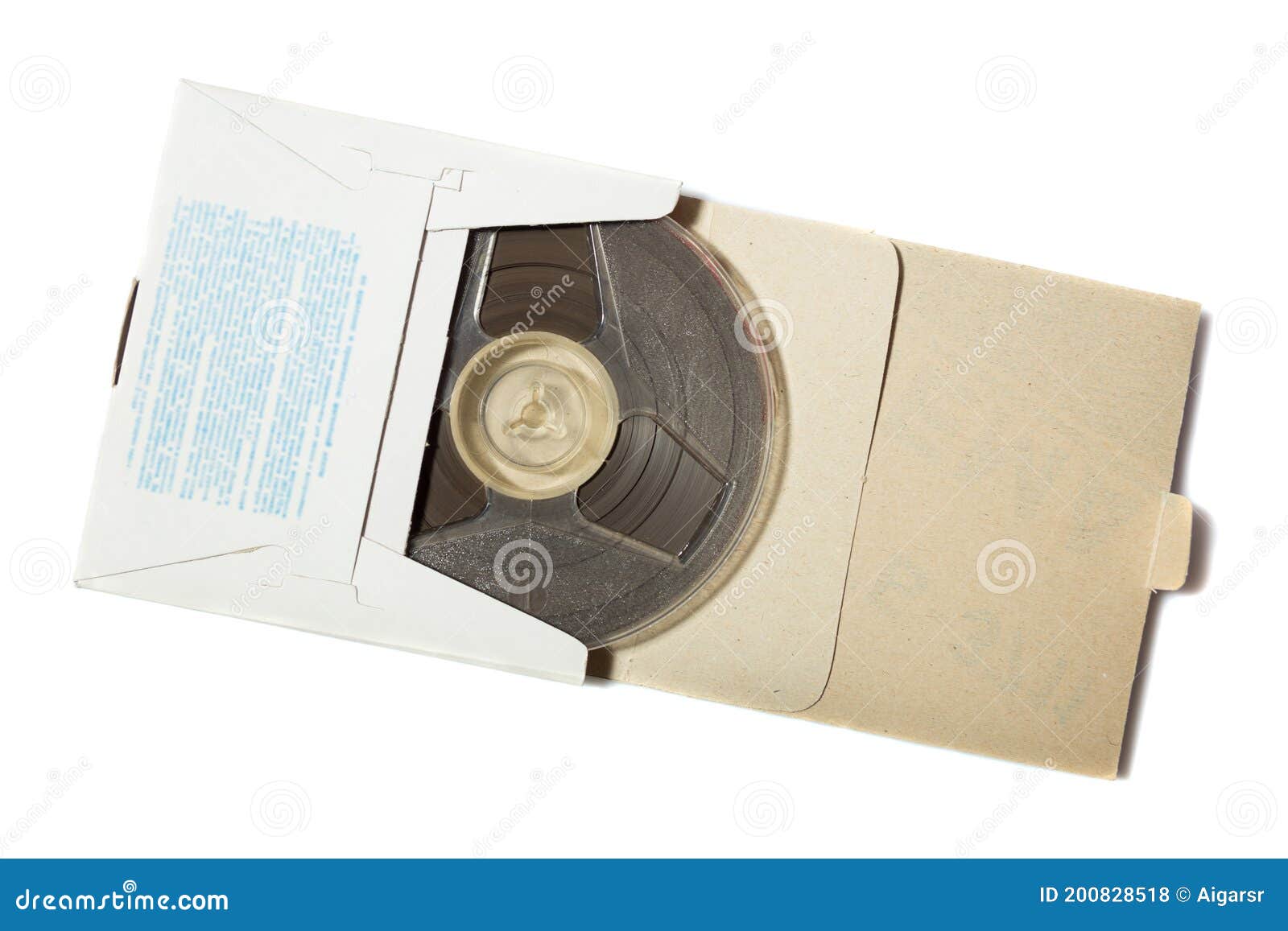 Tænke Jet længde Retro Reel To Reel Tape in a Carton Box Stock Photo - Image of  professional, archive: 200828518
