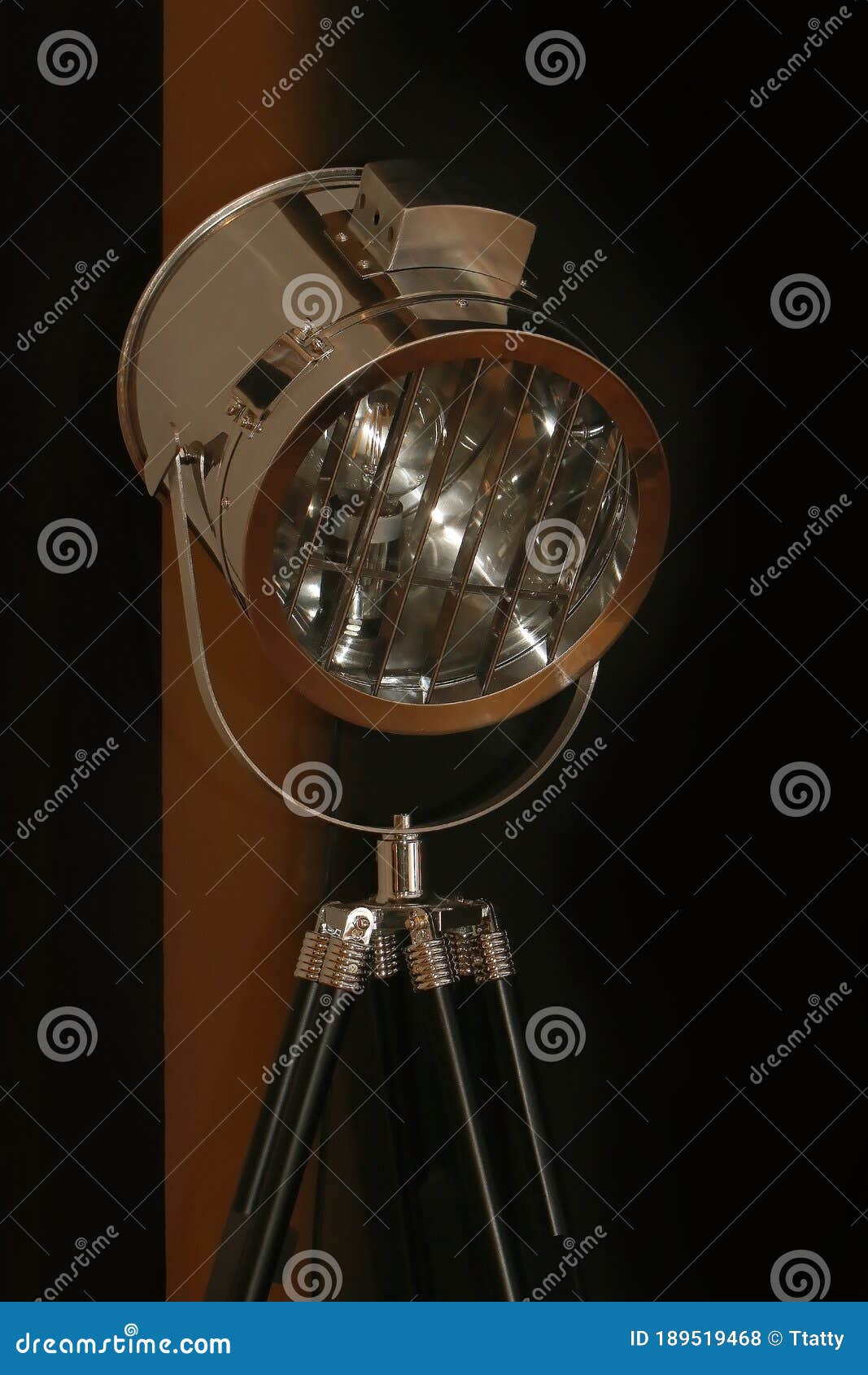 Retro reflector on tripod stock photo. Image of reflector 189519468