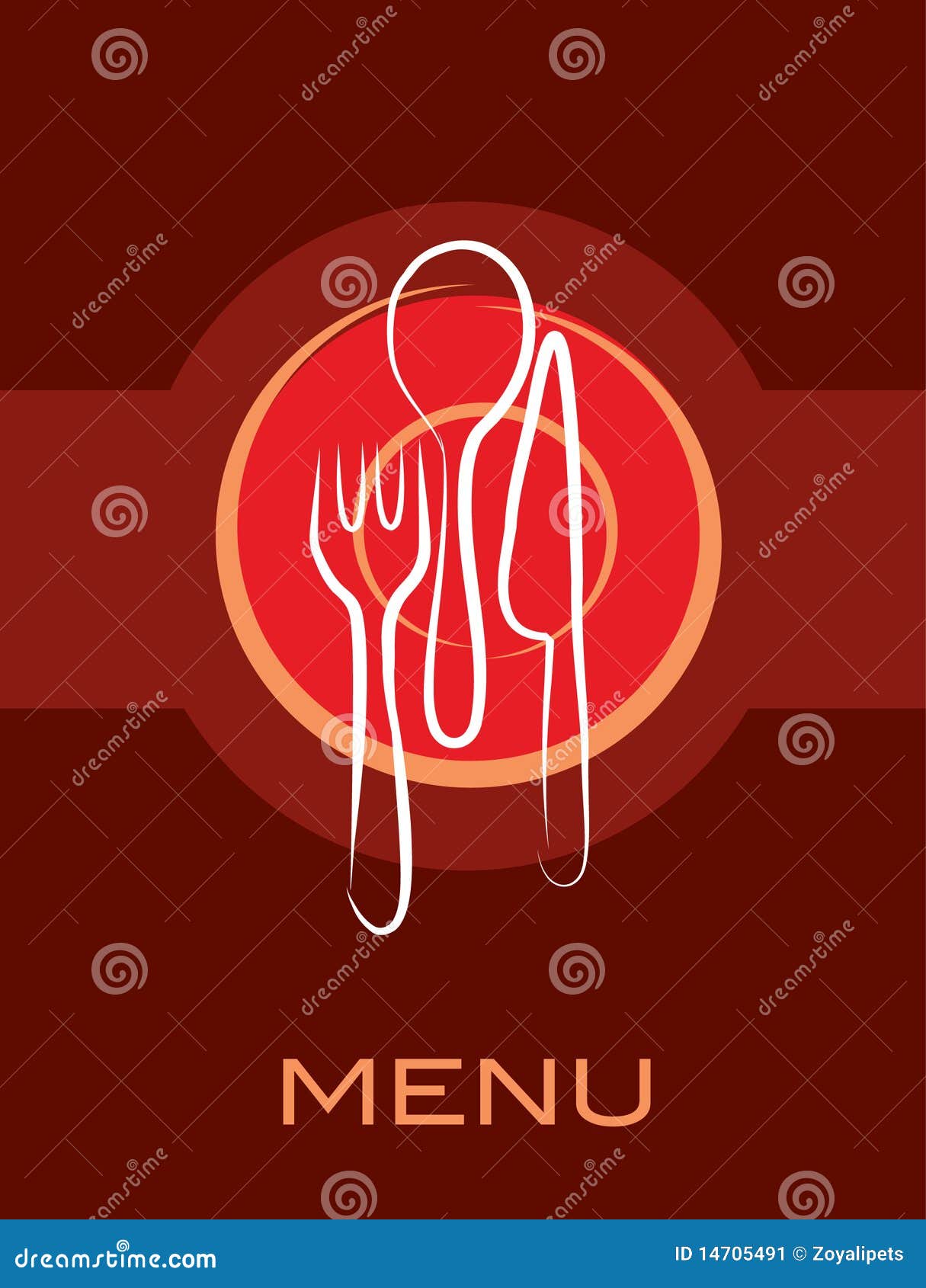 Retro Restaurant Simple Menu Design Stock Vector - Illustration of