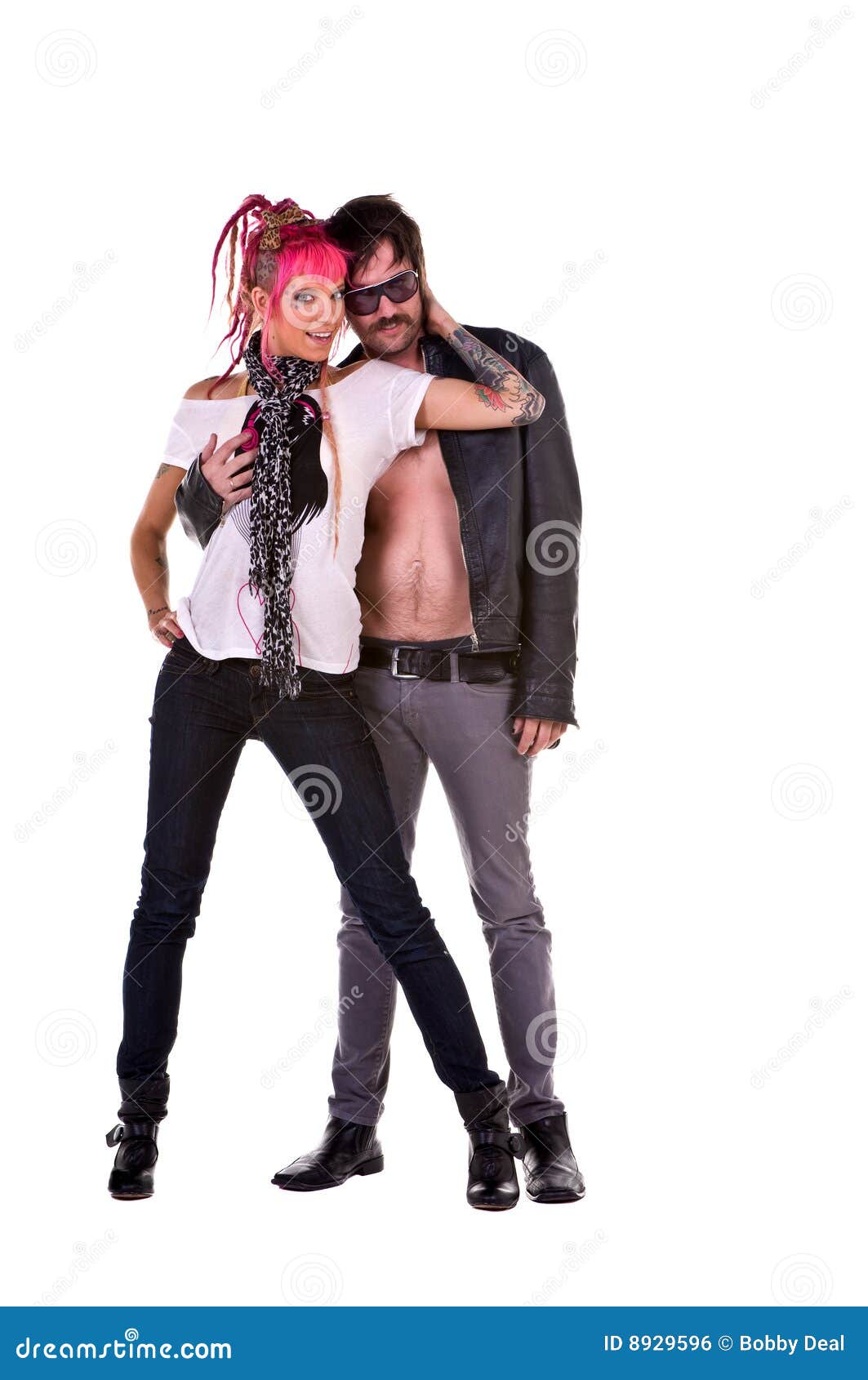 Retro Rock Couple stock photo. Image of body, friends 