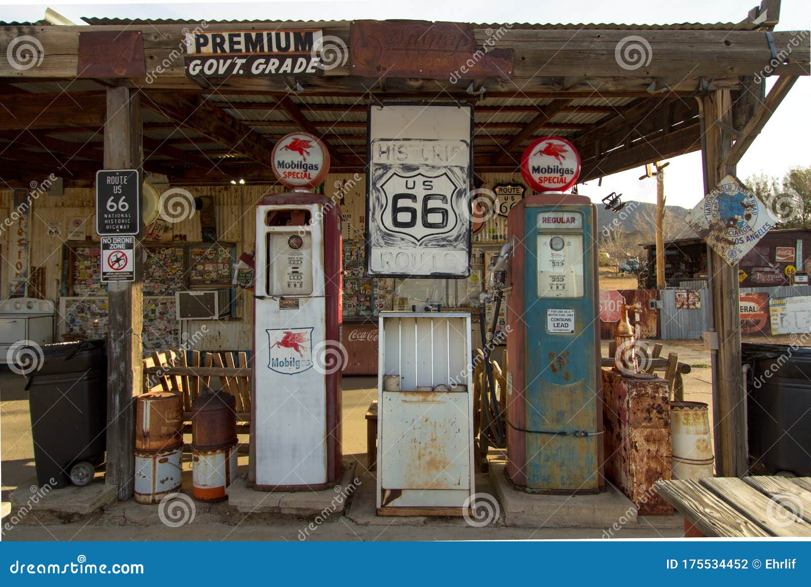 Retro Route 66 Gas Station In Arizona Editorial Photography Image Of