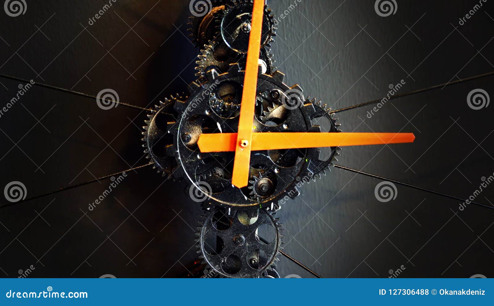 Retro Rusty Mechanic Clock Gears Stock Photo Image of group