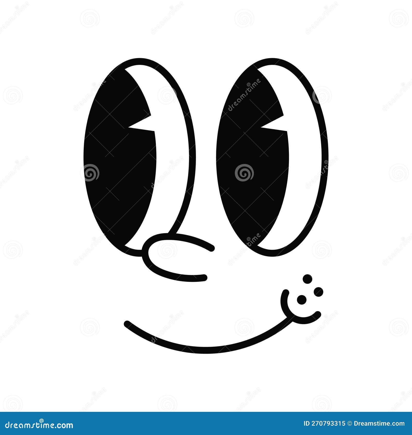 Retro 30s Cartoon Mascot Character Funny Faces. 50s, 60s Old Animation