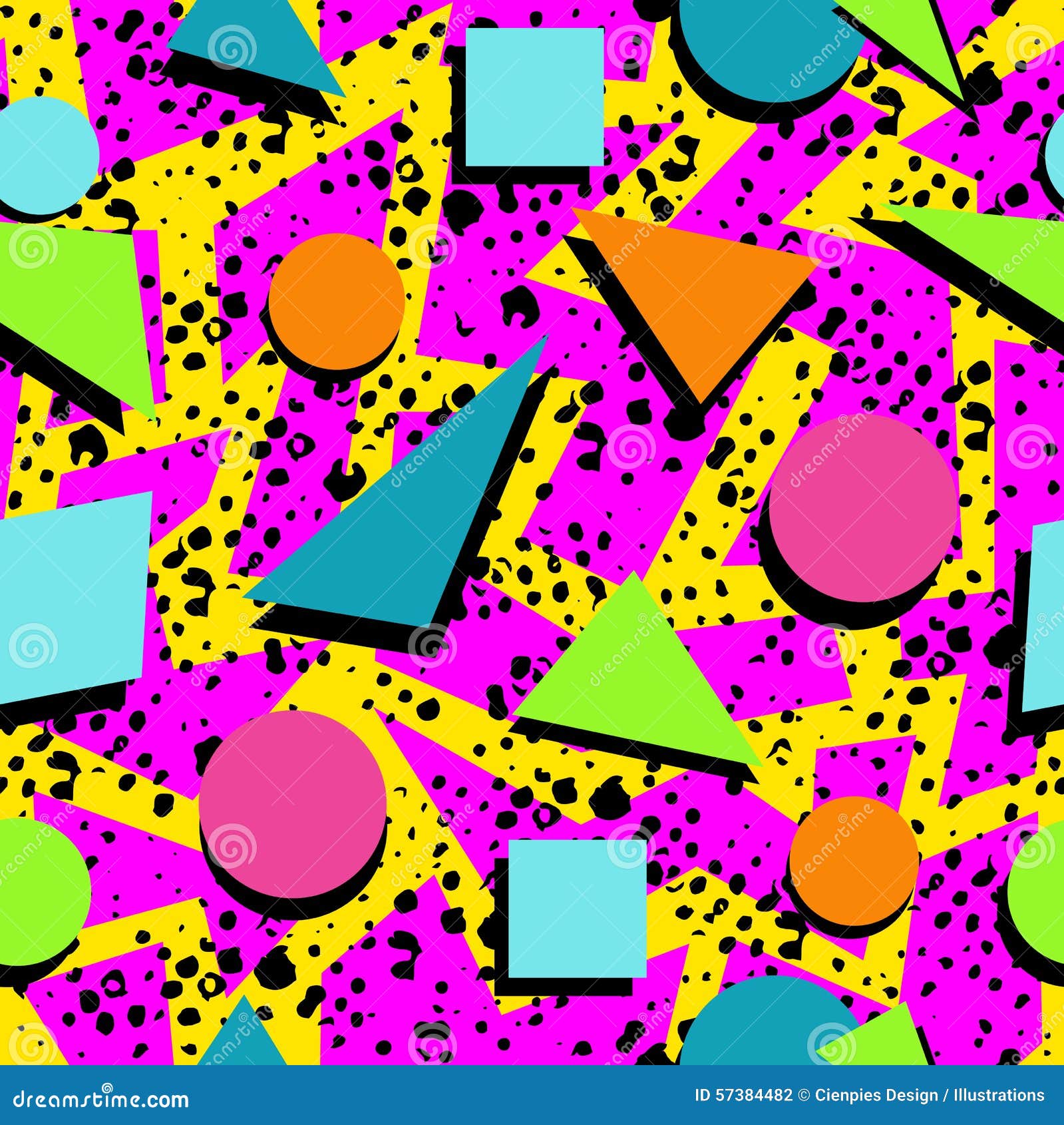 retro 80s seamless pattern background