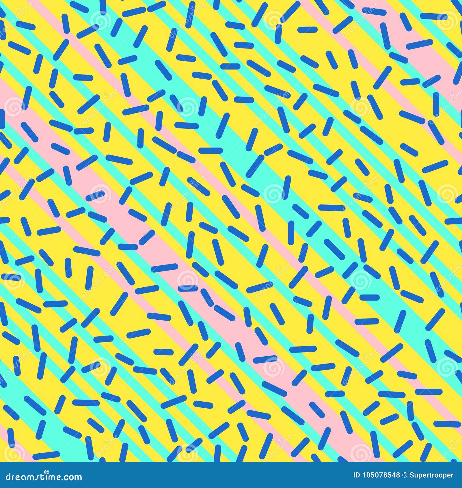 retro seamless pattern in memphis style 